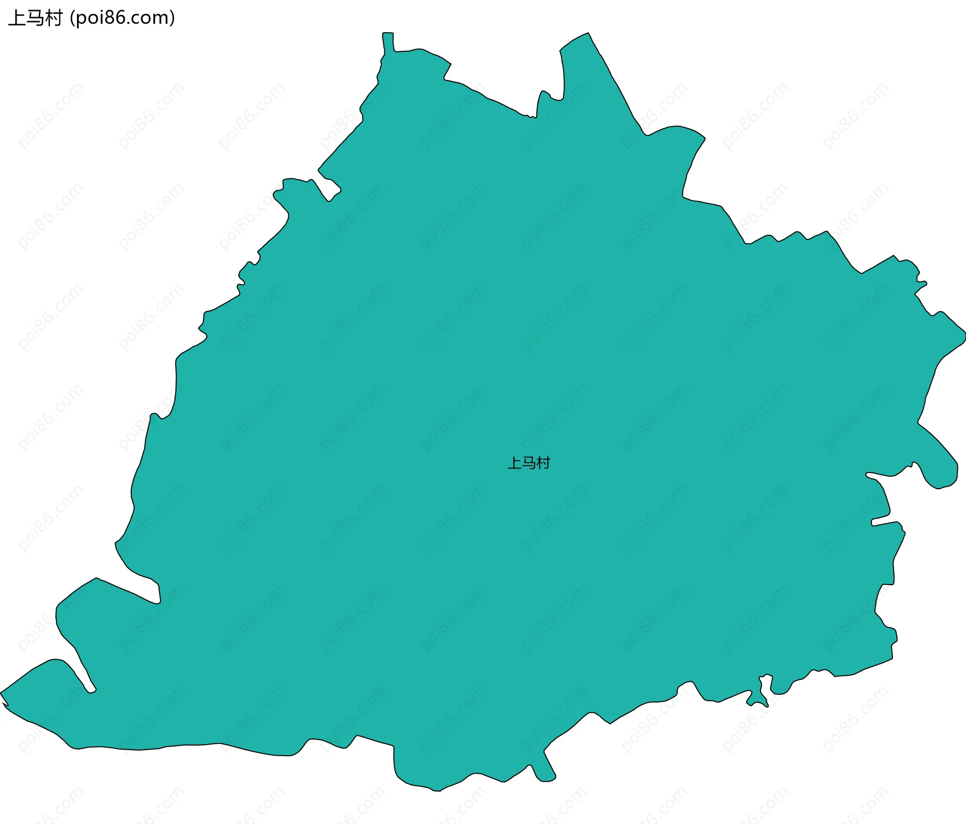上马村边界地图