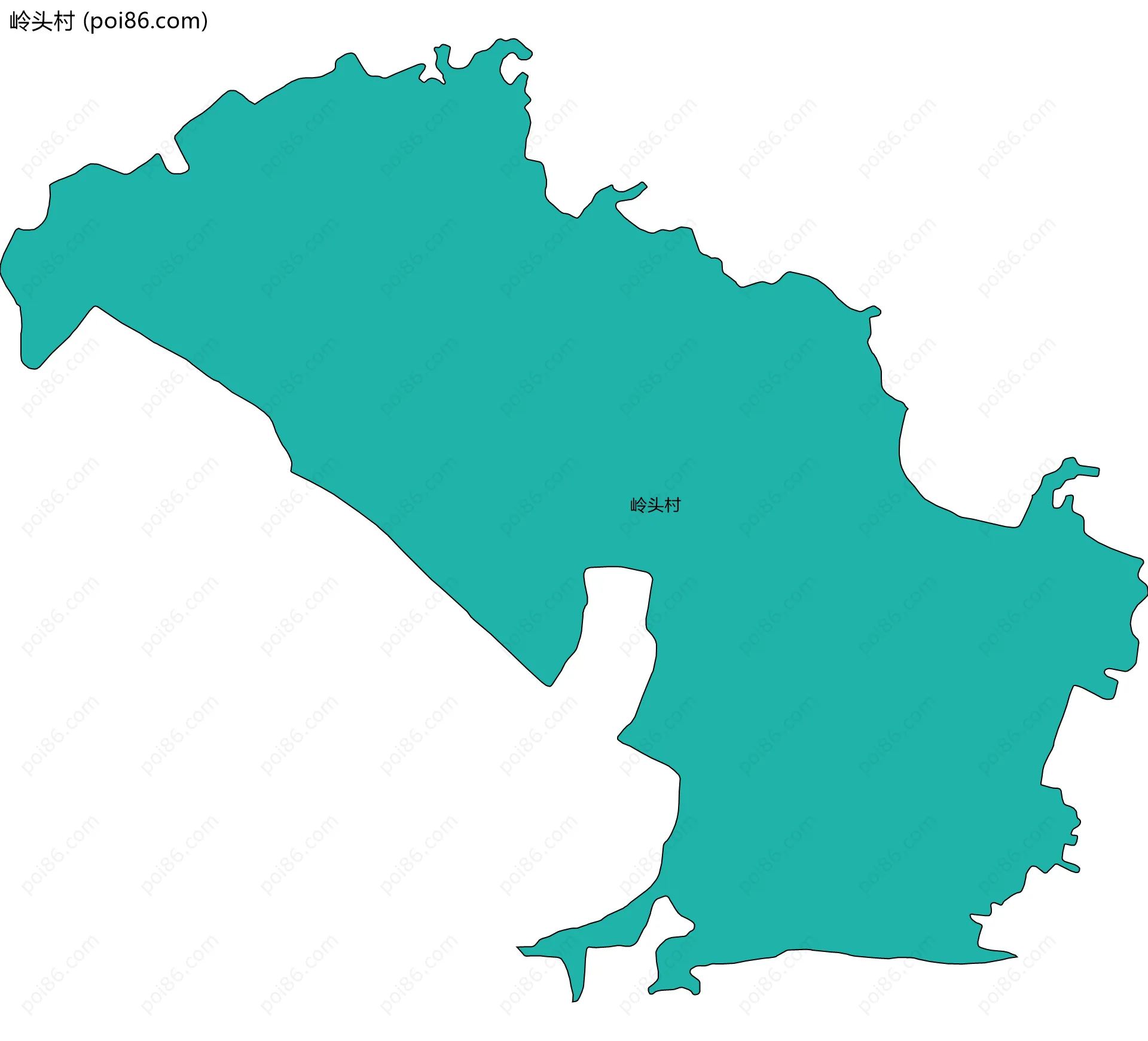 岭头村边界地图