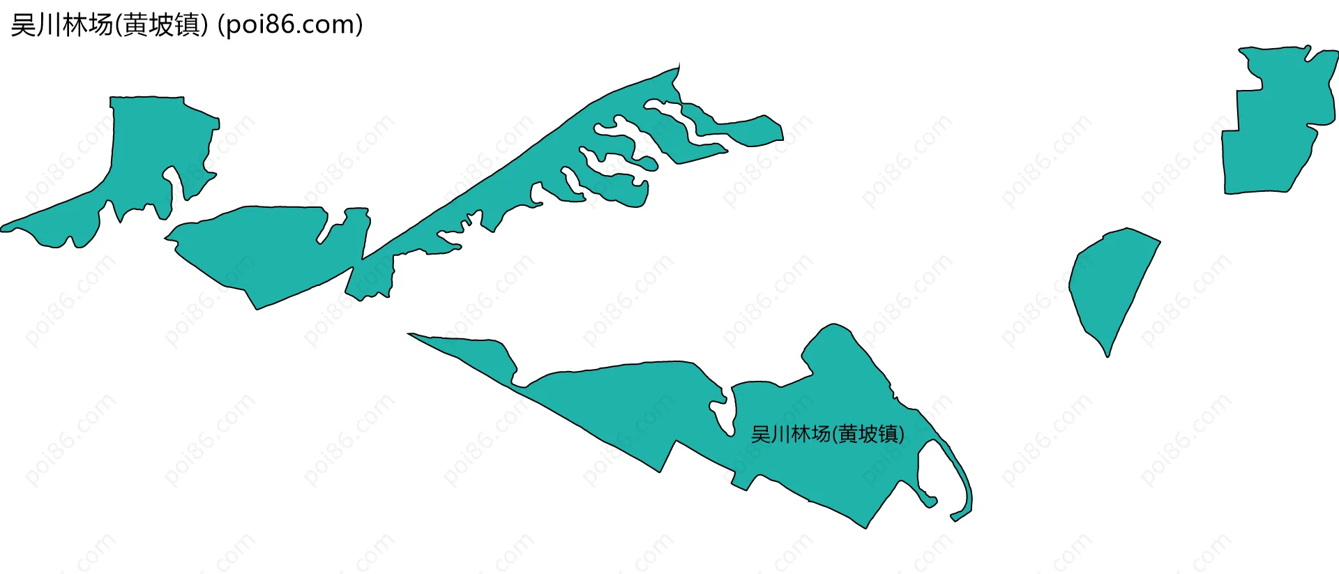 吴川林场(黄坡镇)边界地图