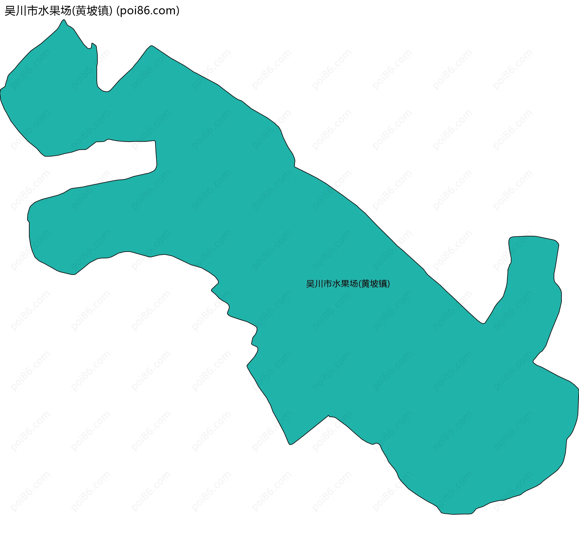 吴川市水果场(黄坡镇)边界地图