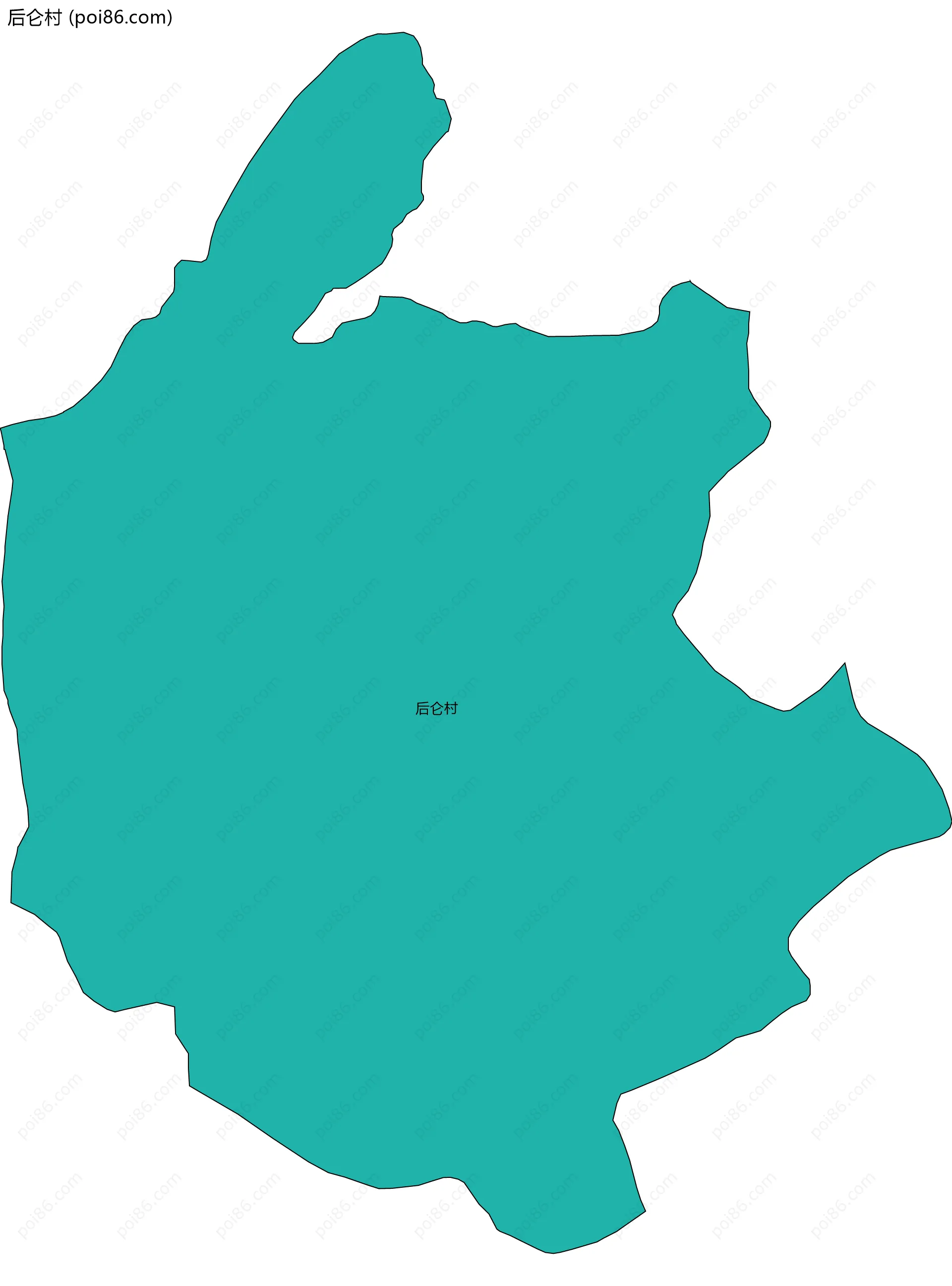 后仑村边界地图