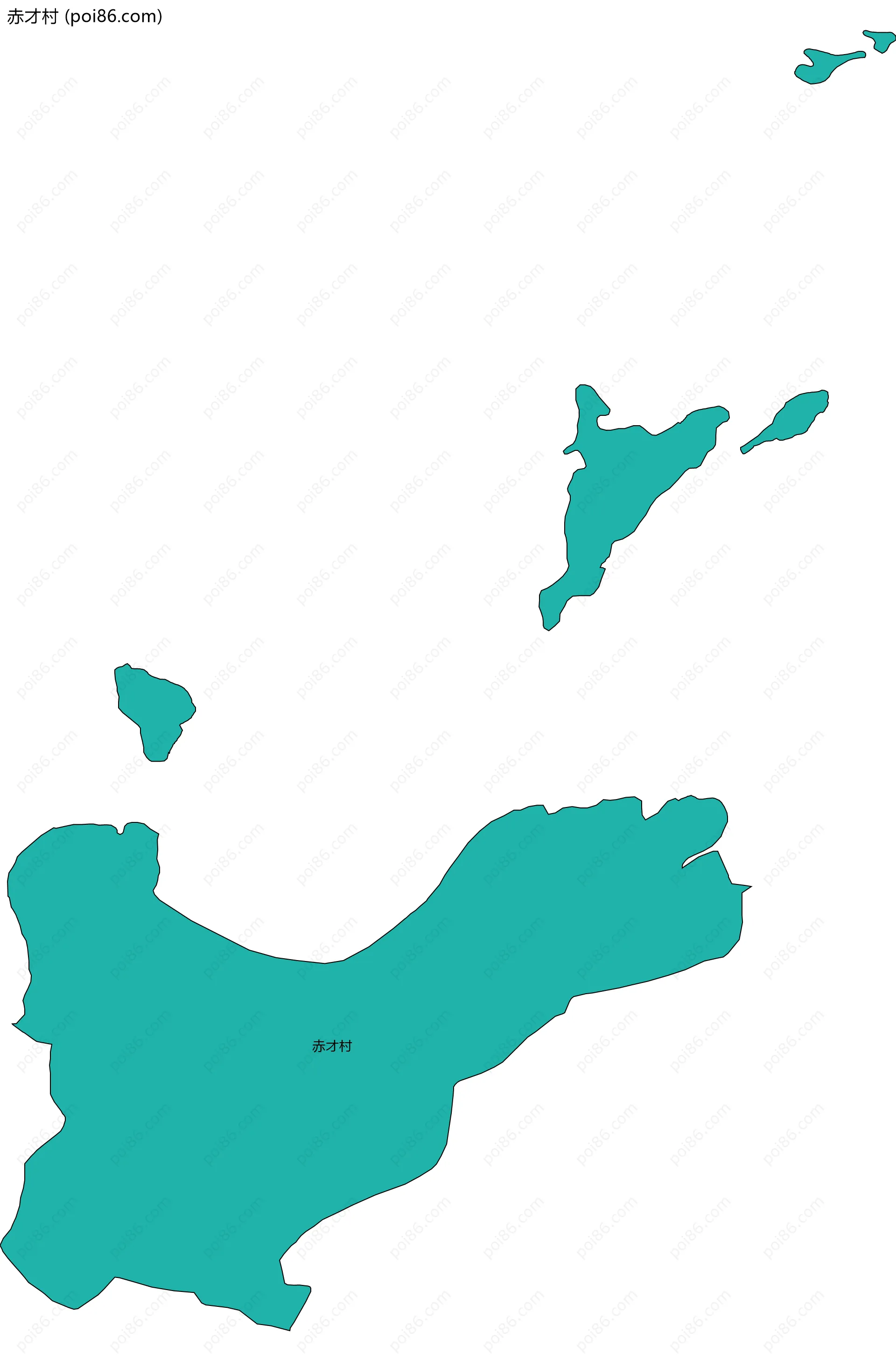 赤才村边界地图