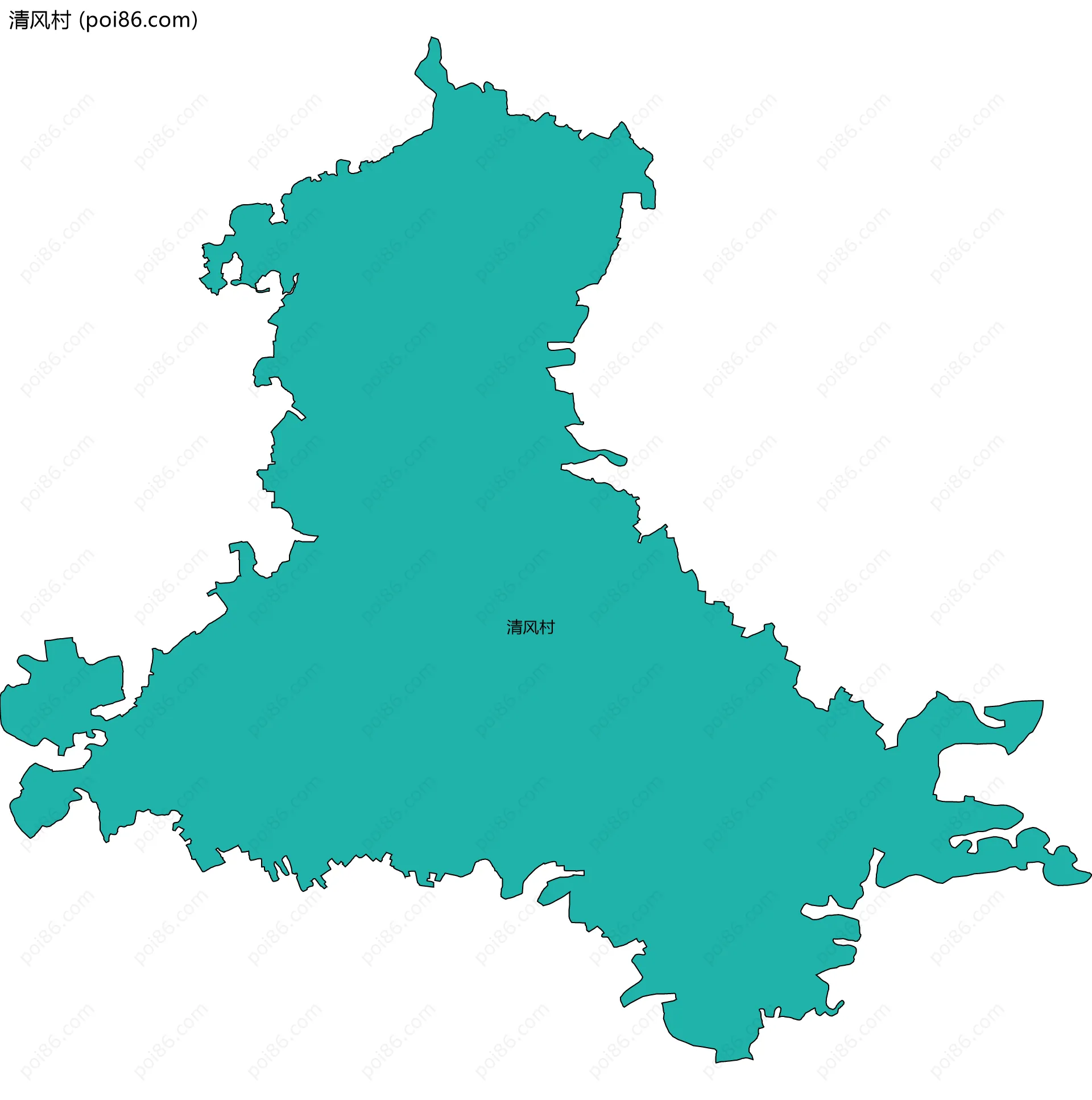 清风村边界地图