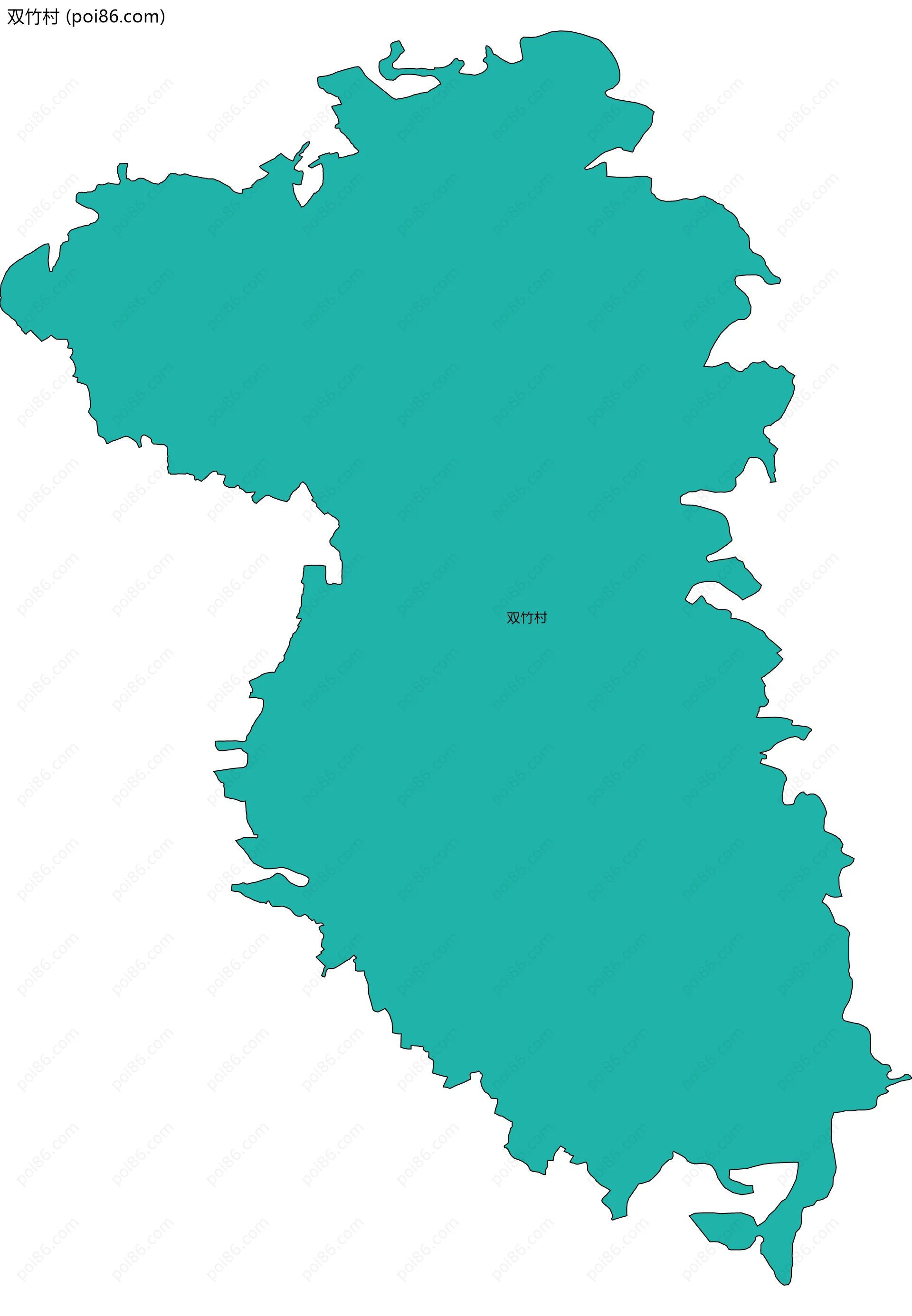 双竹村边界地图