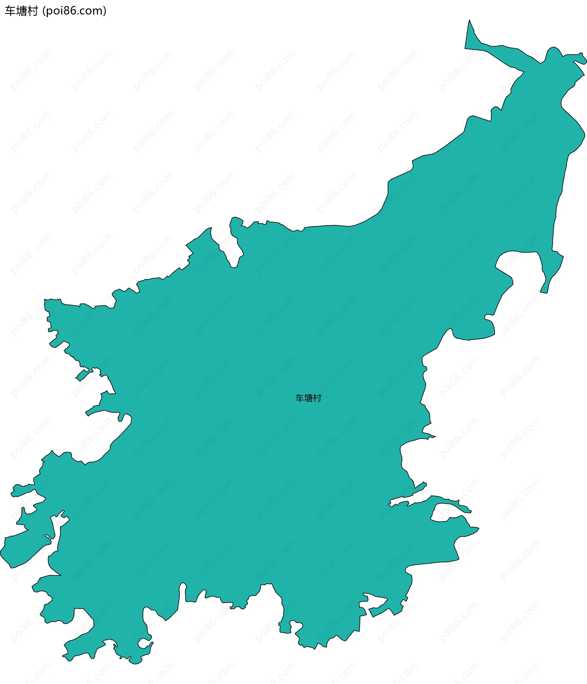 车塘村边界地图