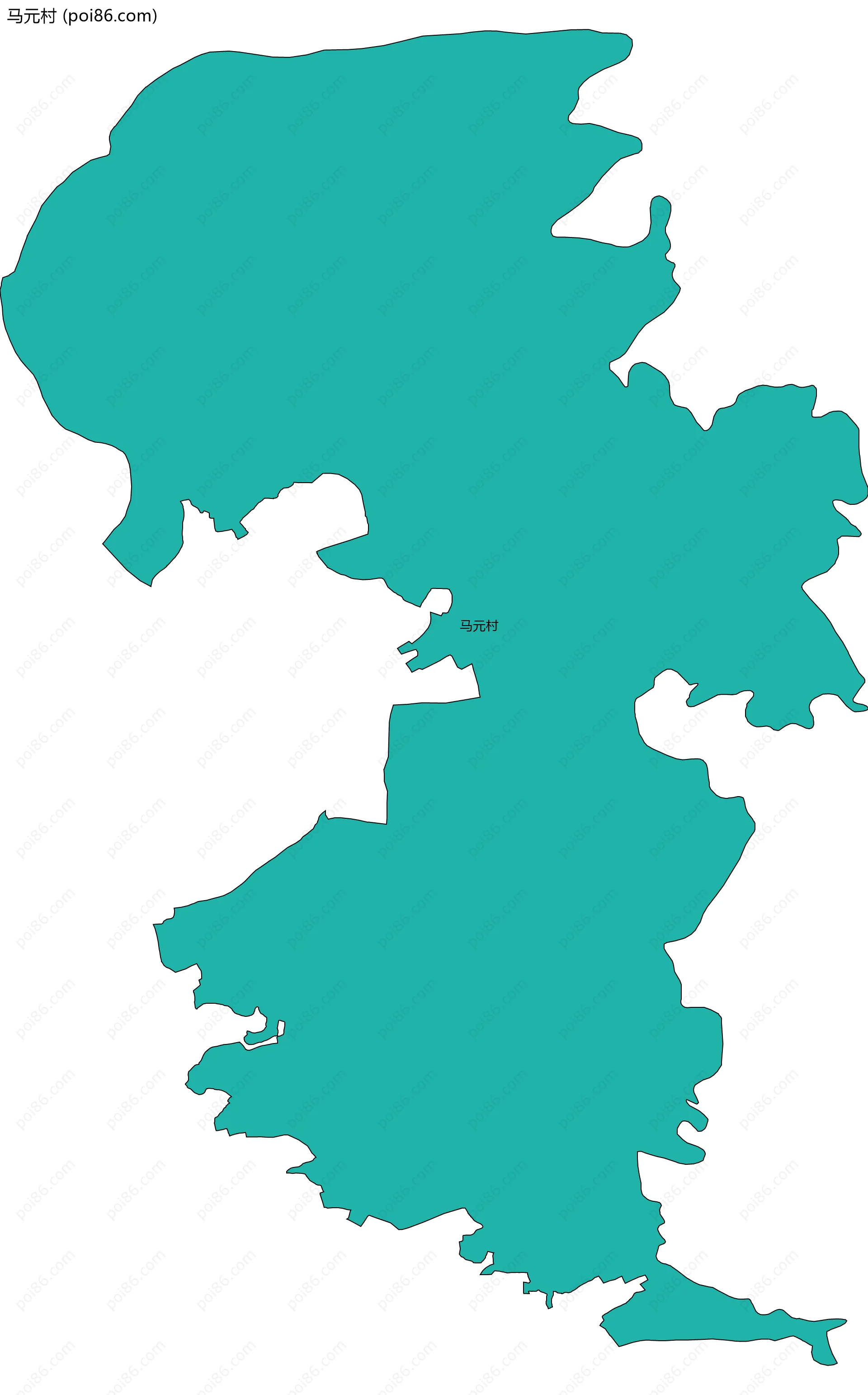 马元村边界地图