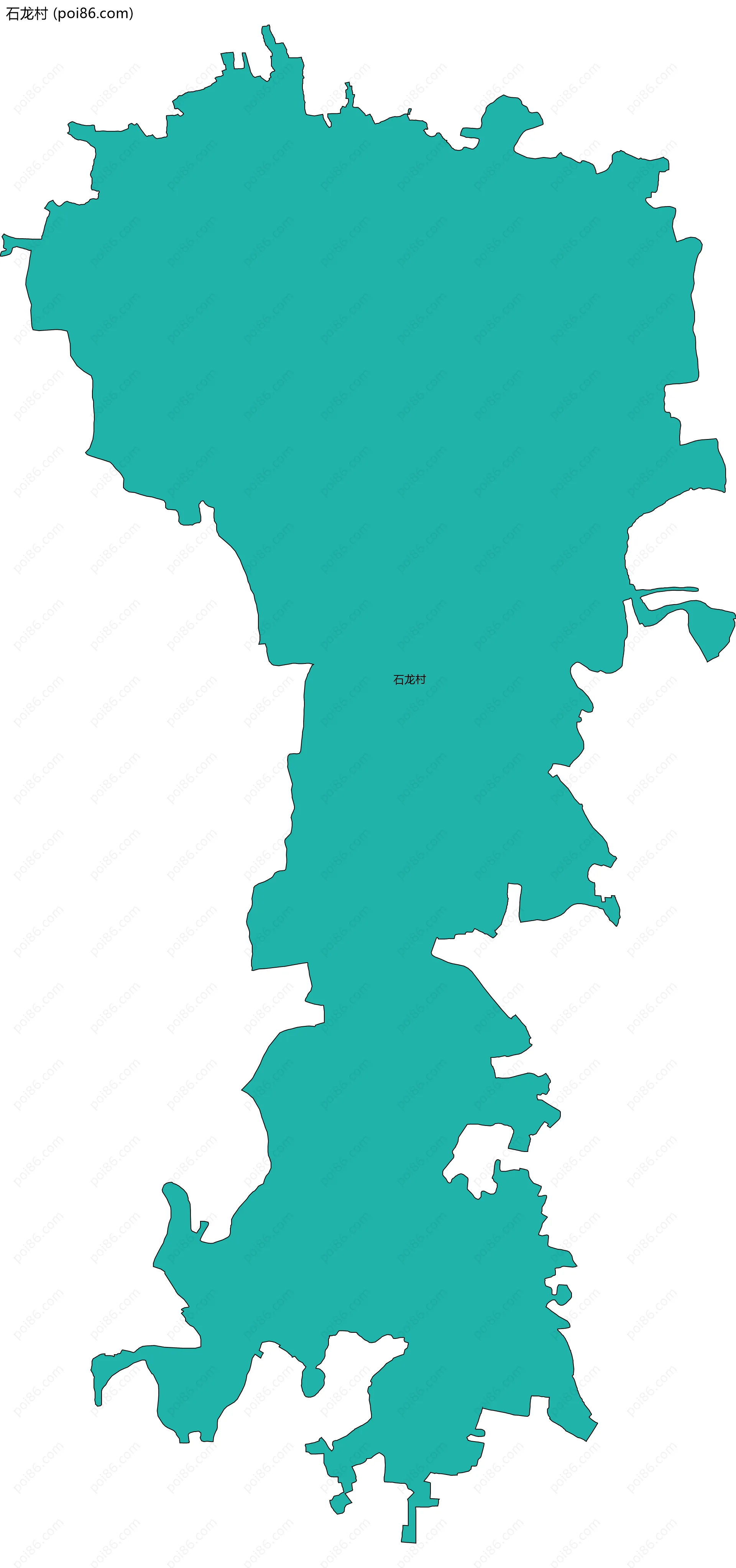 石龙村边界地图