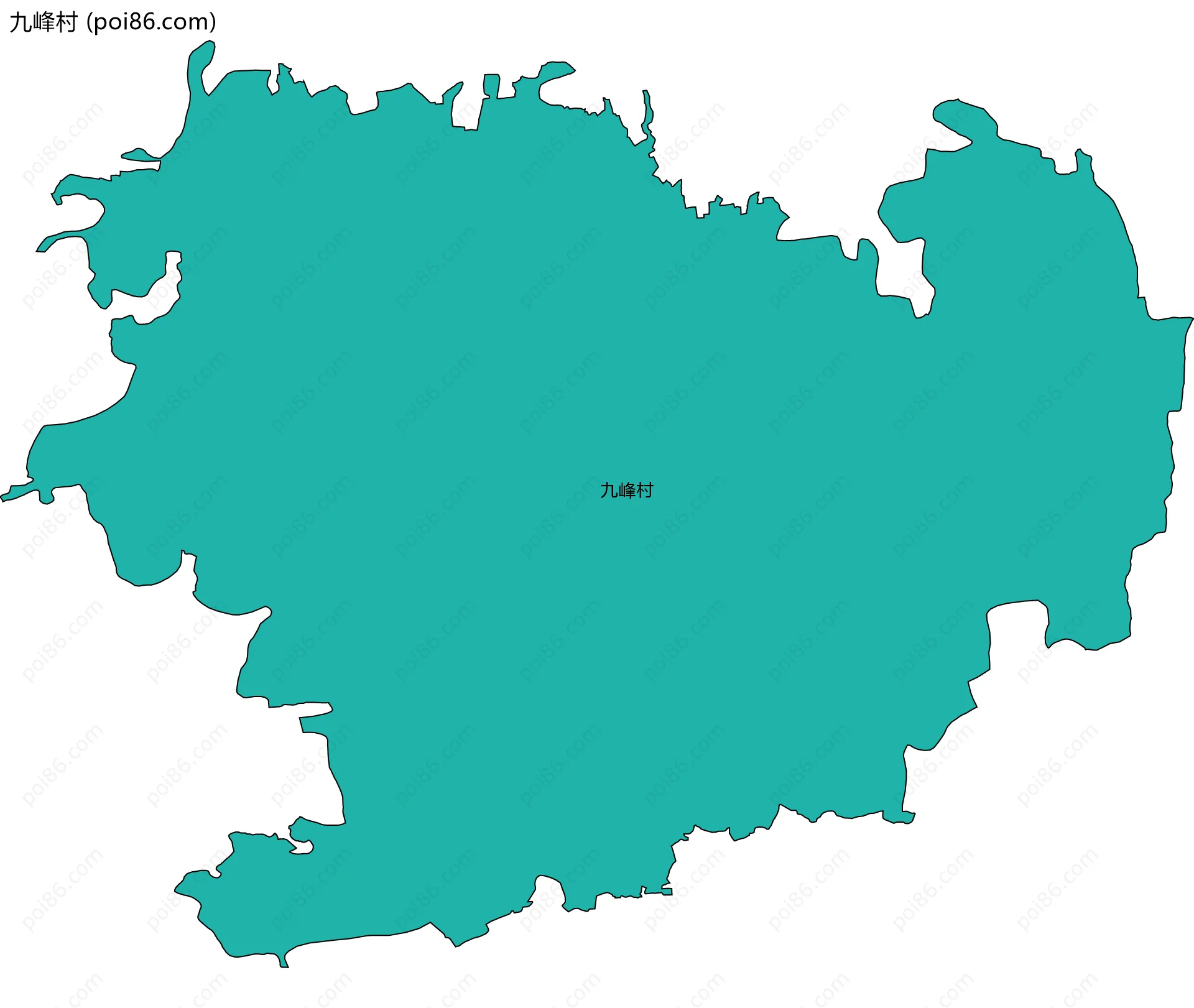 九峰村边界地图
