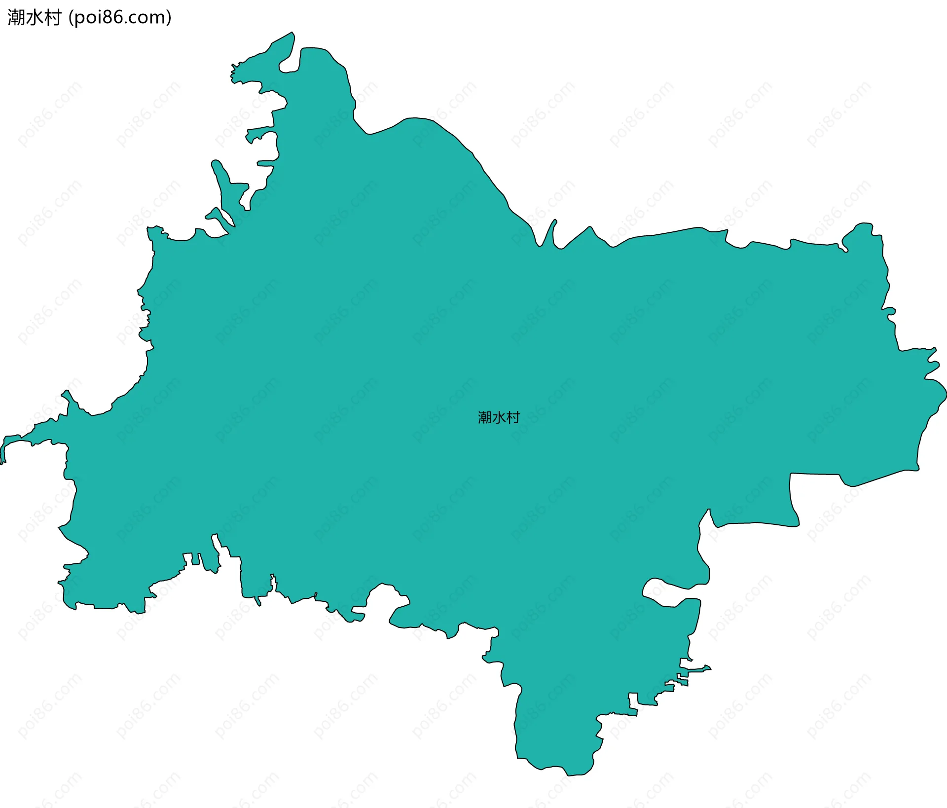 潮水村边界地图