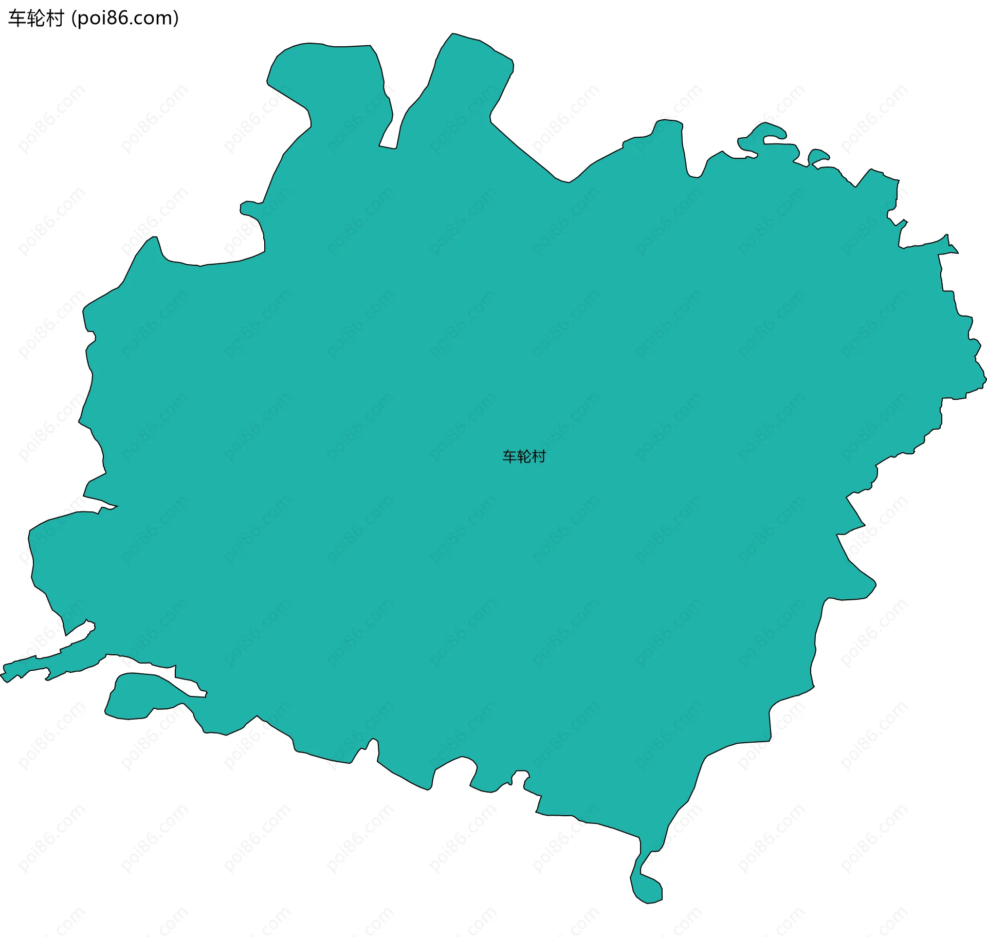 车轮村边界地图