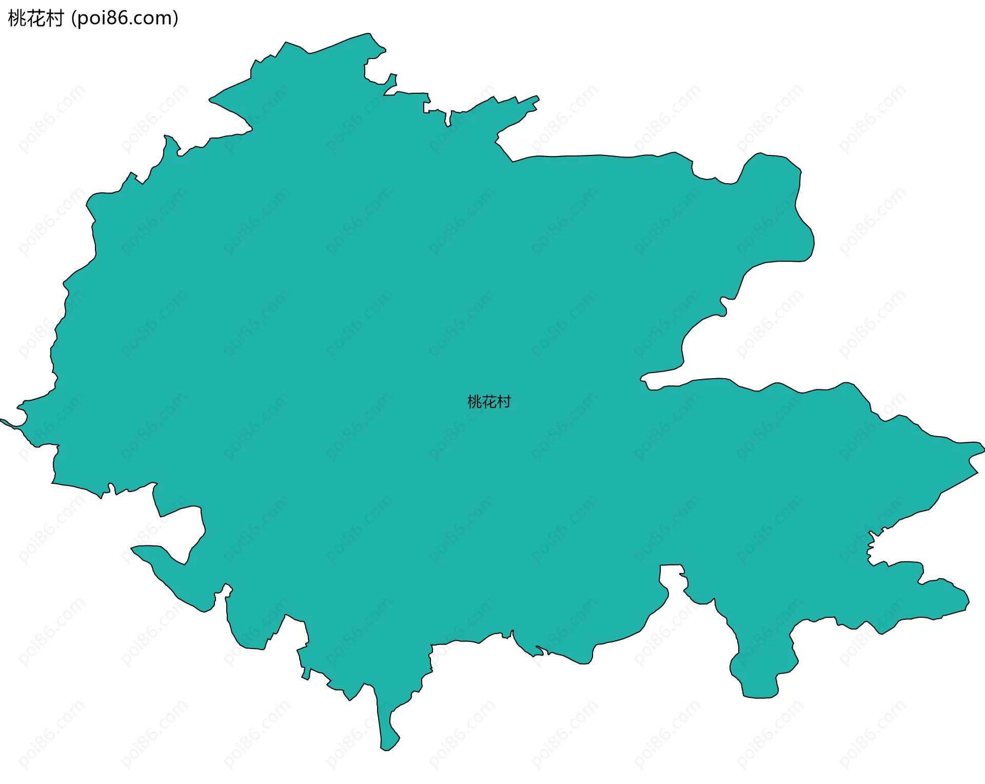 桃花村边界地图