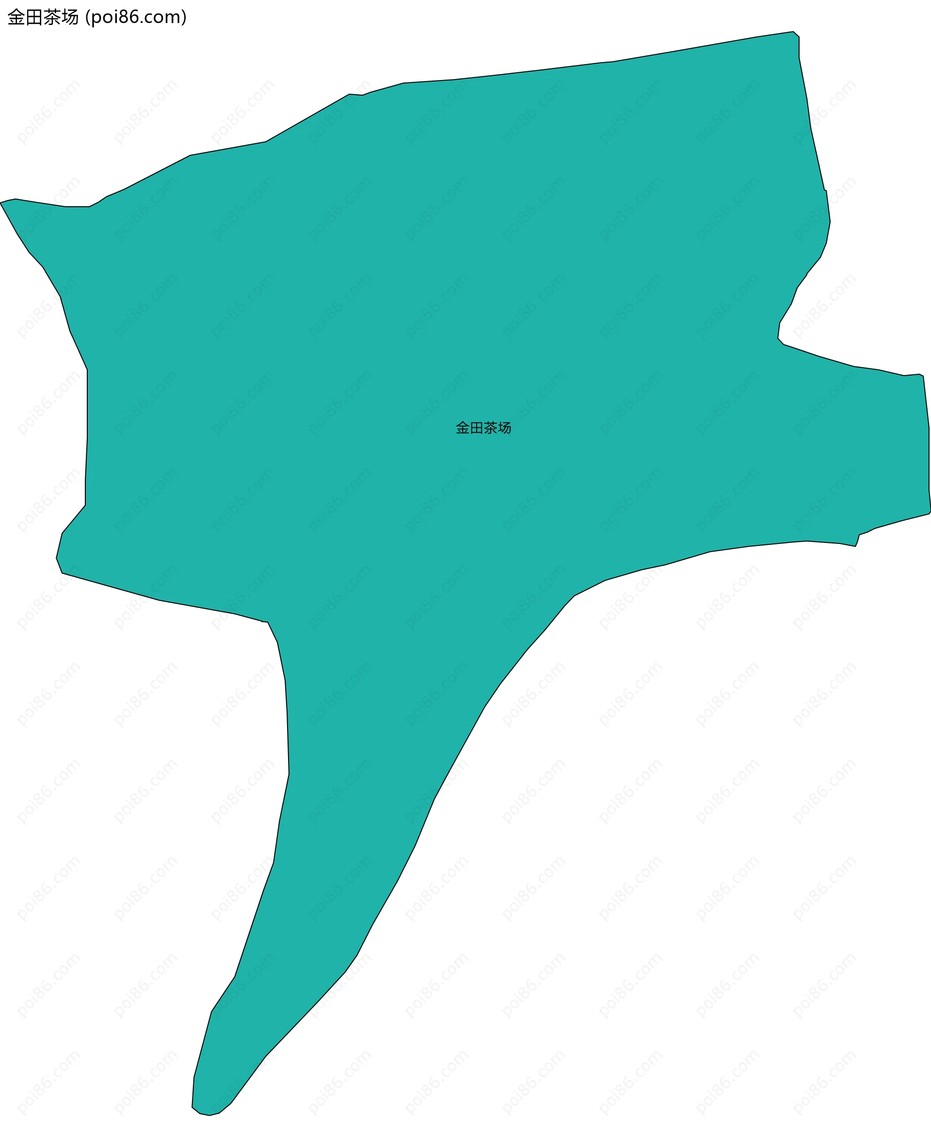 金田茶场边界地图