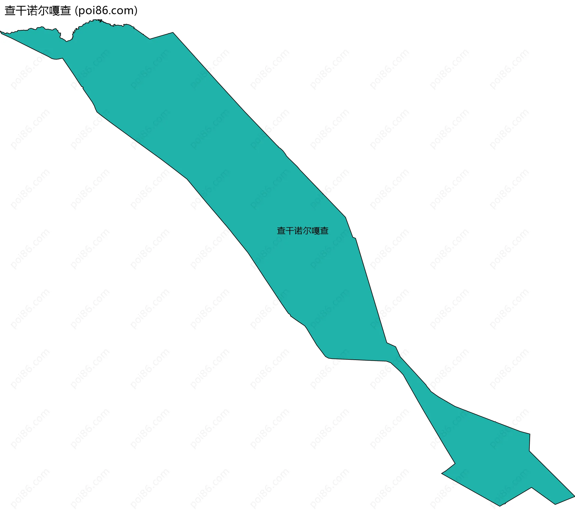 查干诺尔嘎查边界地图