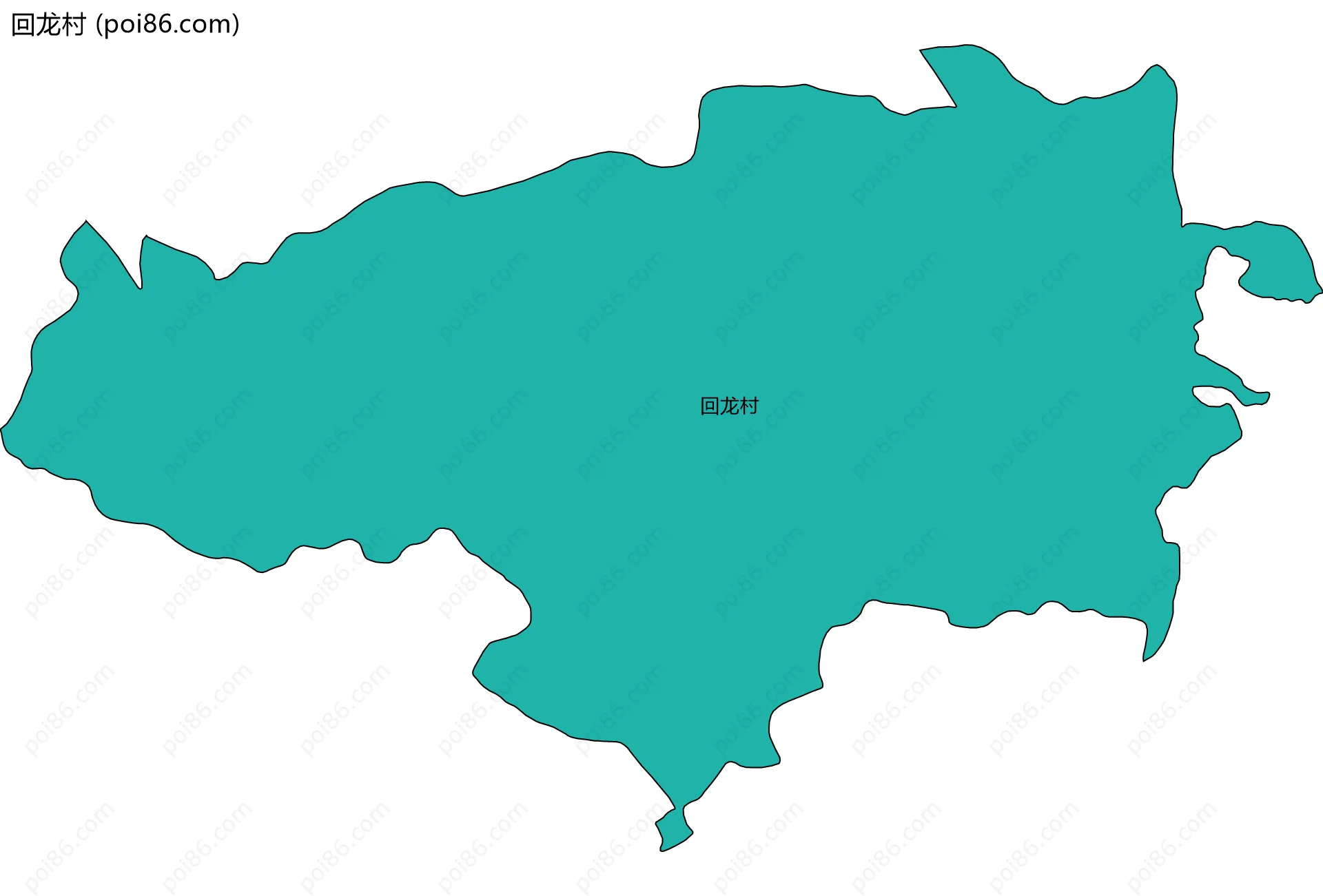 回龙村边界地图