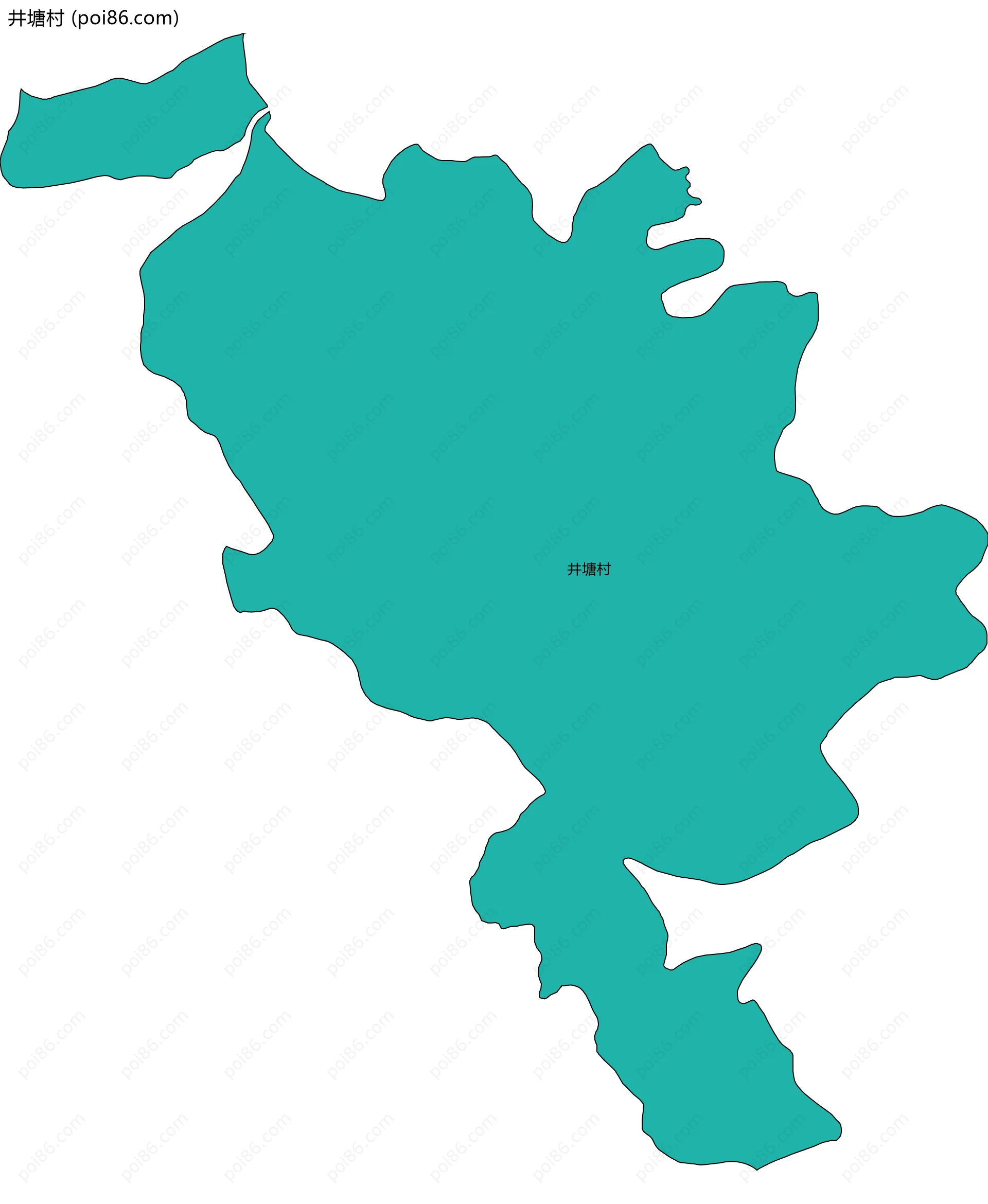 井塘村边界地图