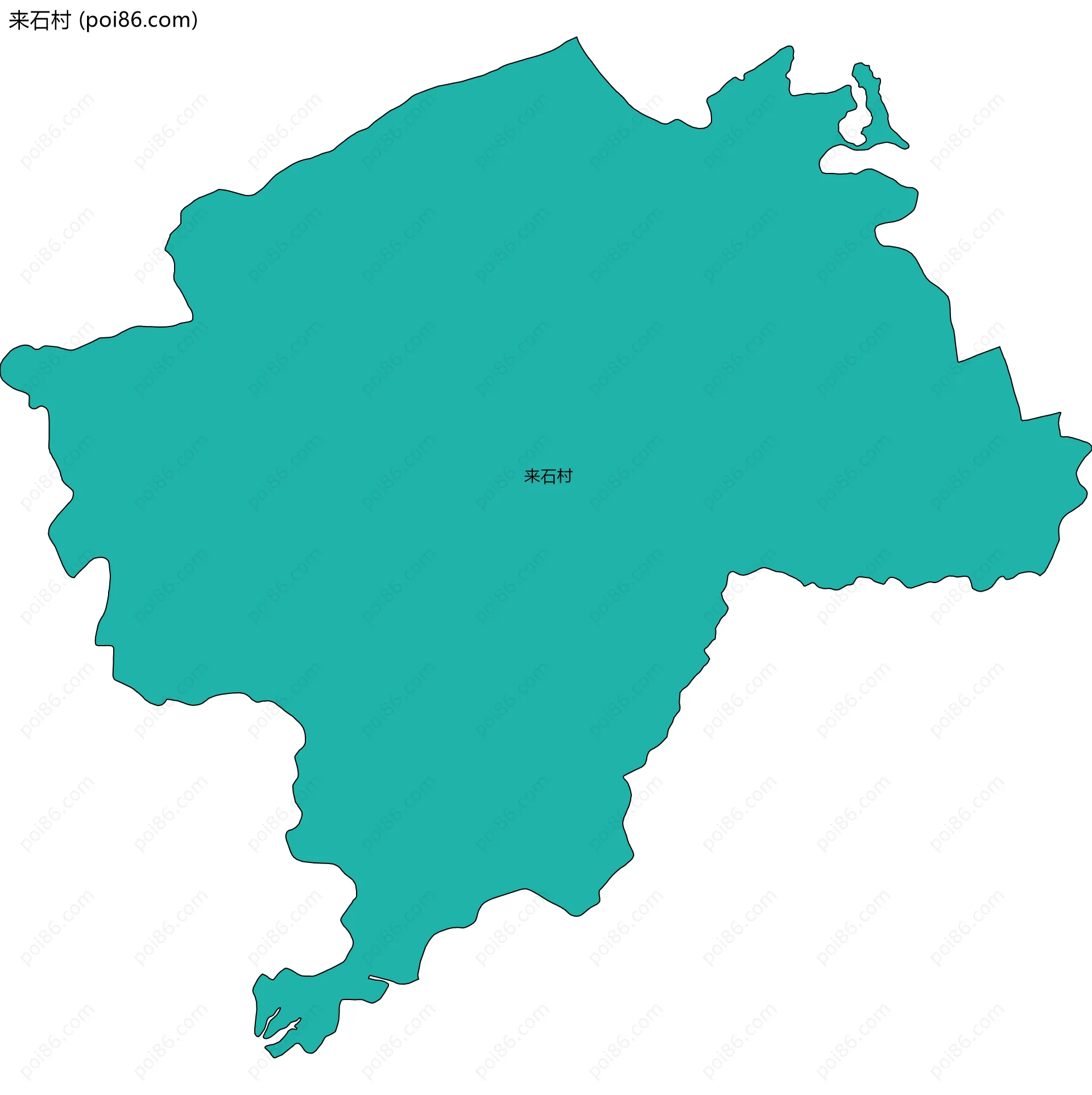 来石村边界地图