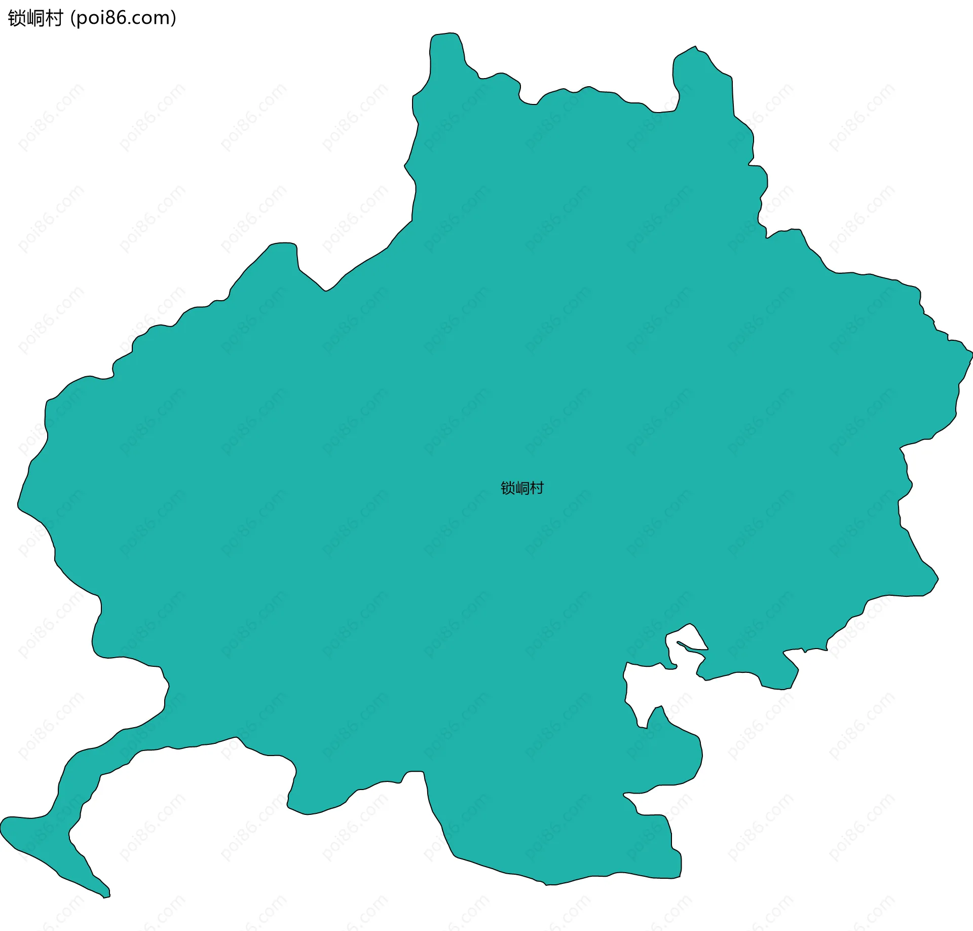 锁峒村边界地图