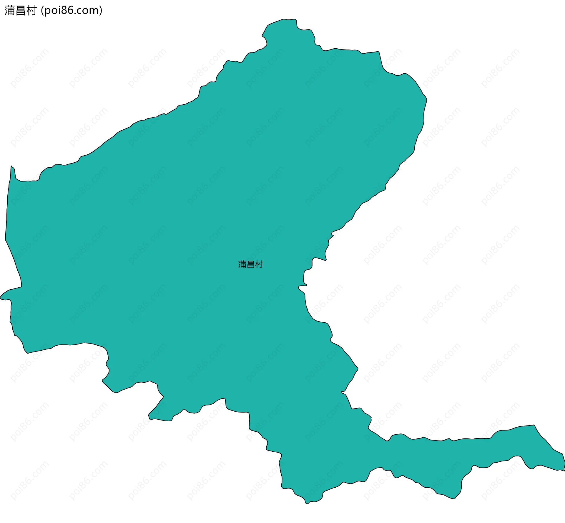 蒲昌村边界地图