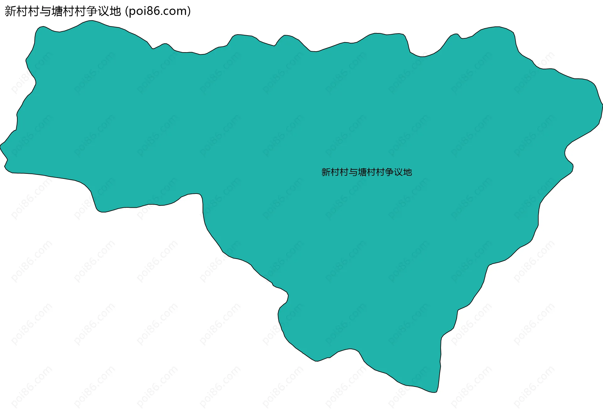 新村村与塘村村争议地边界地图