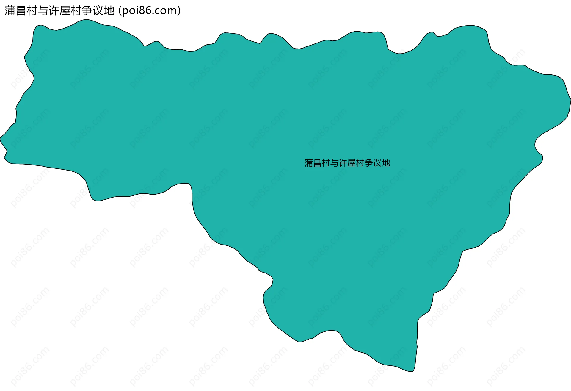 蒲昌村与许屋村争议地边界地图