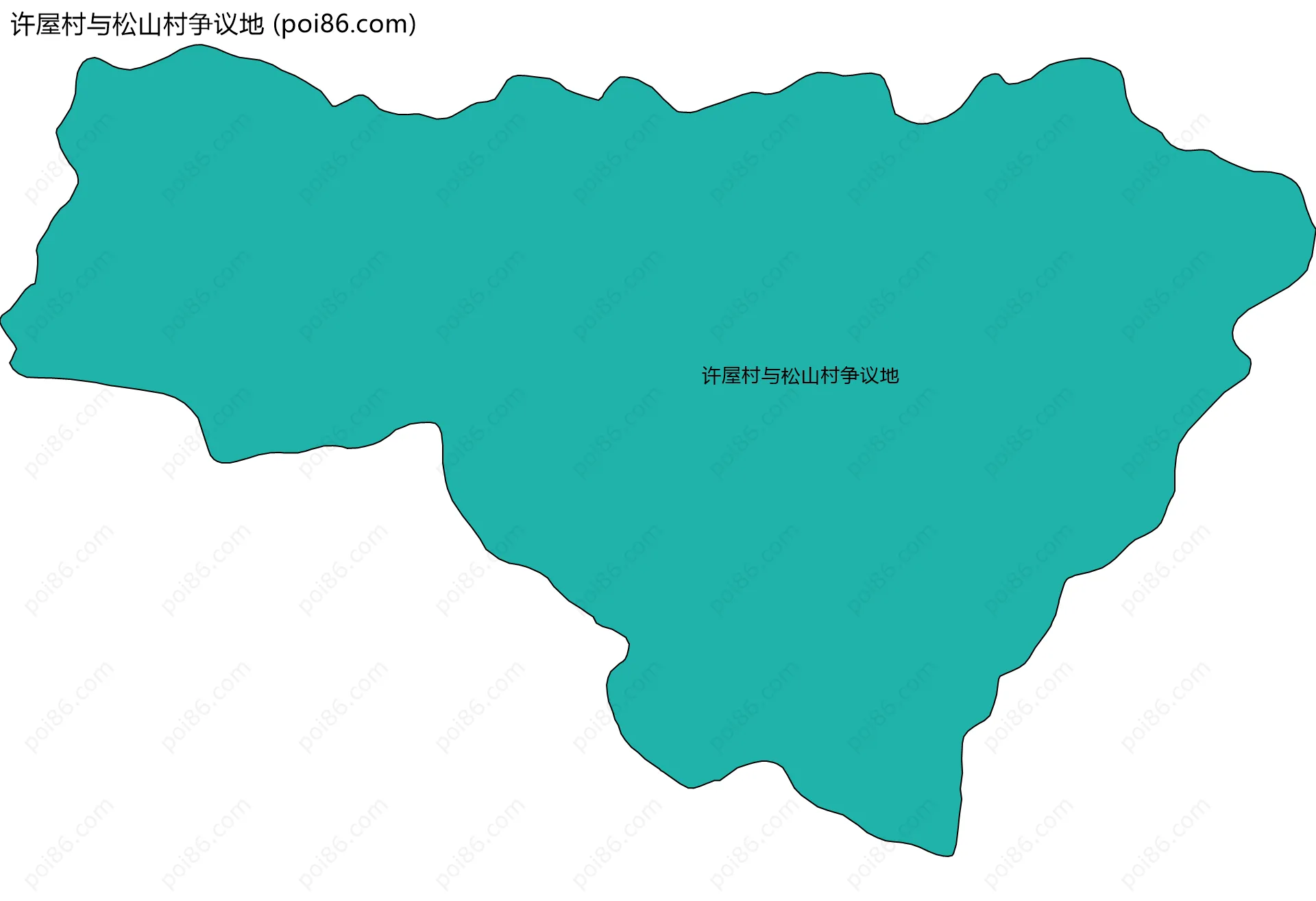 许屋村与松山村争议地边界地图