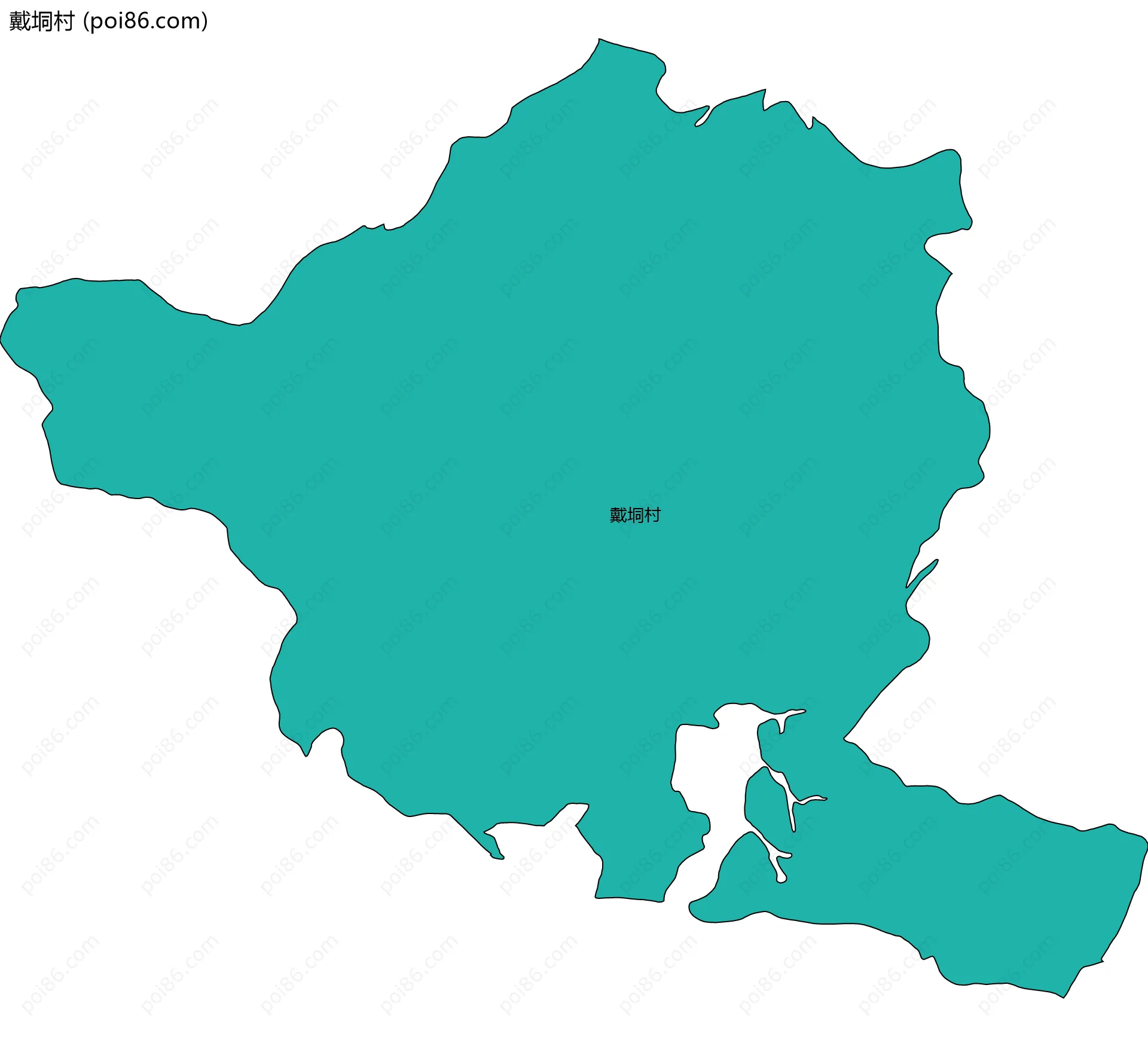 戴垌村边界地图