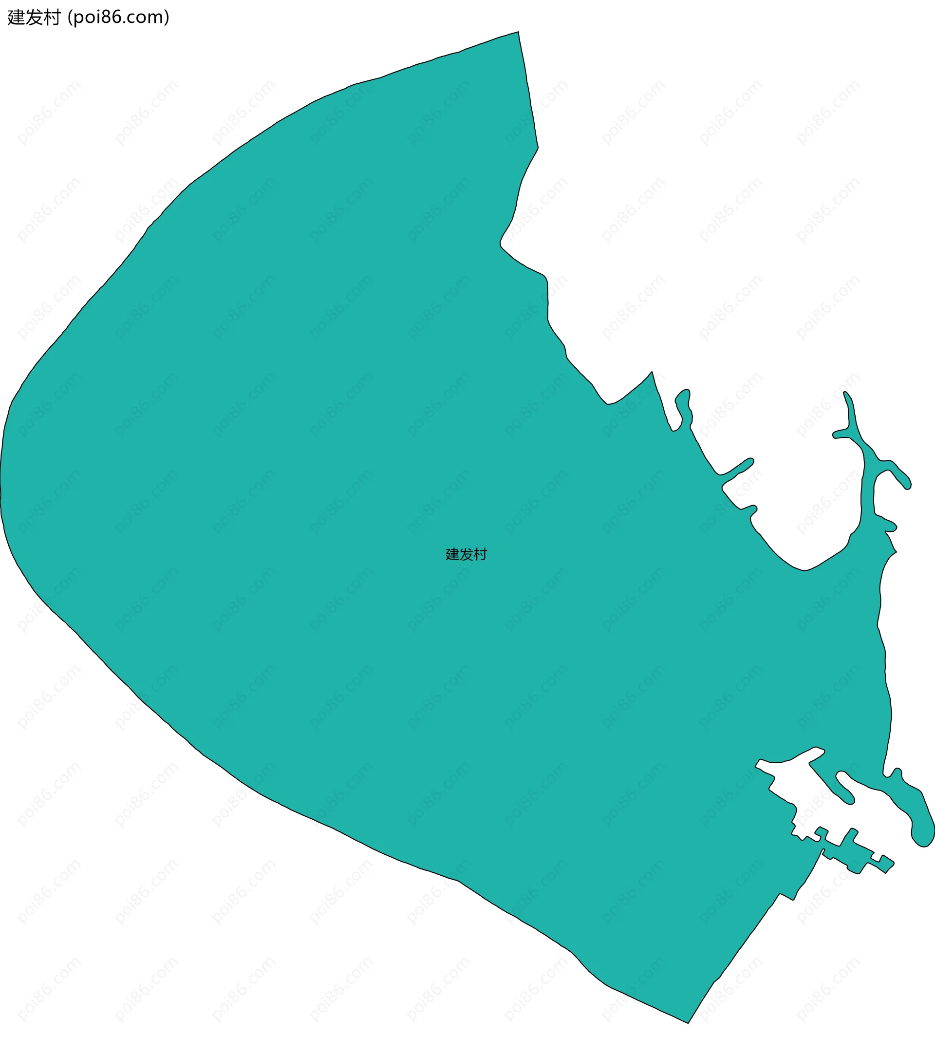 建发村边界地图
