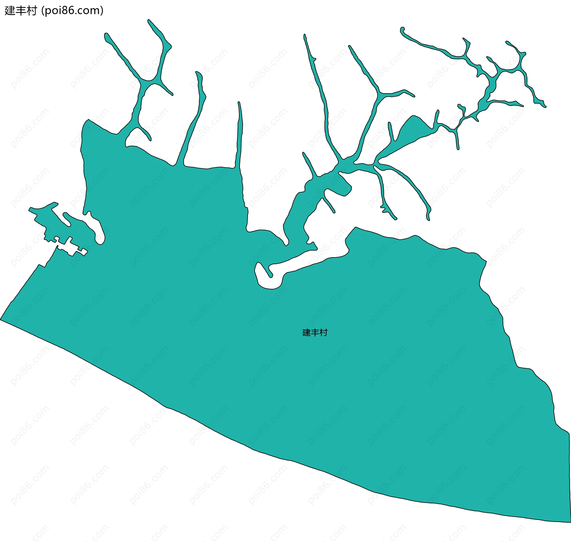 建丰村边界地图