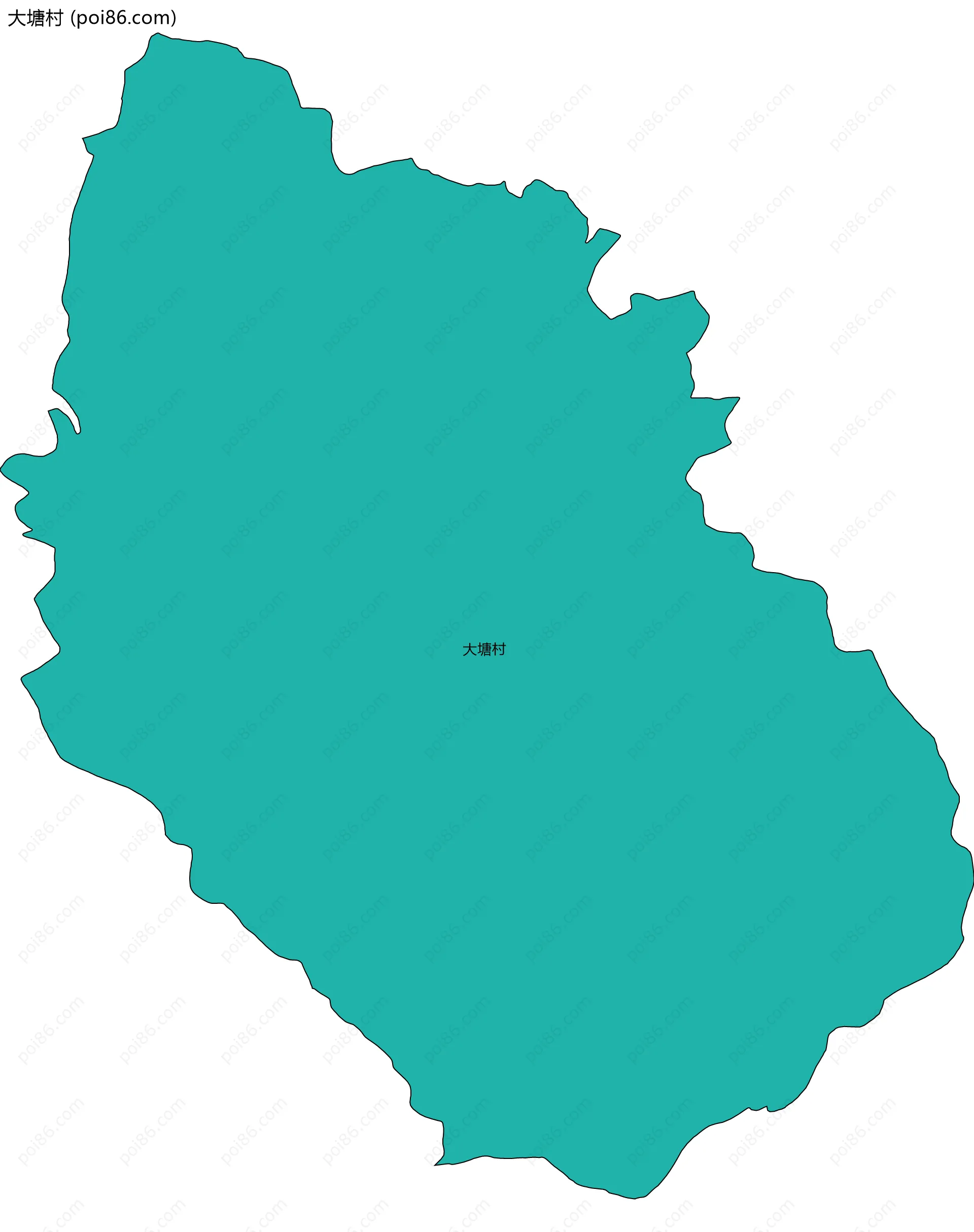 大塘村边界地图