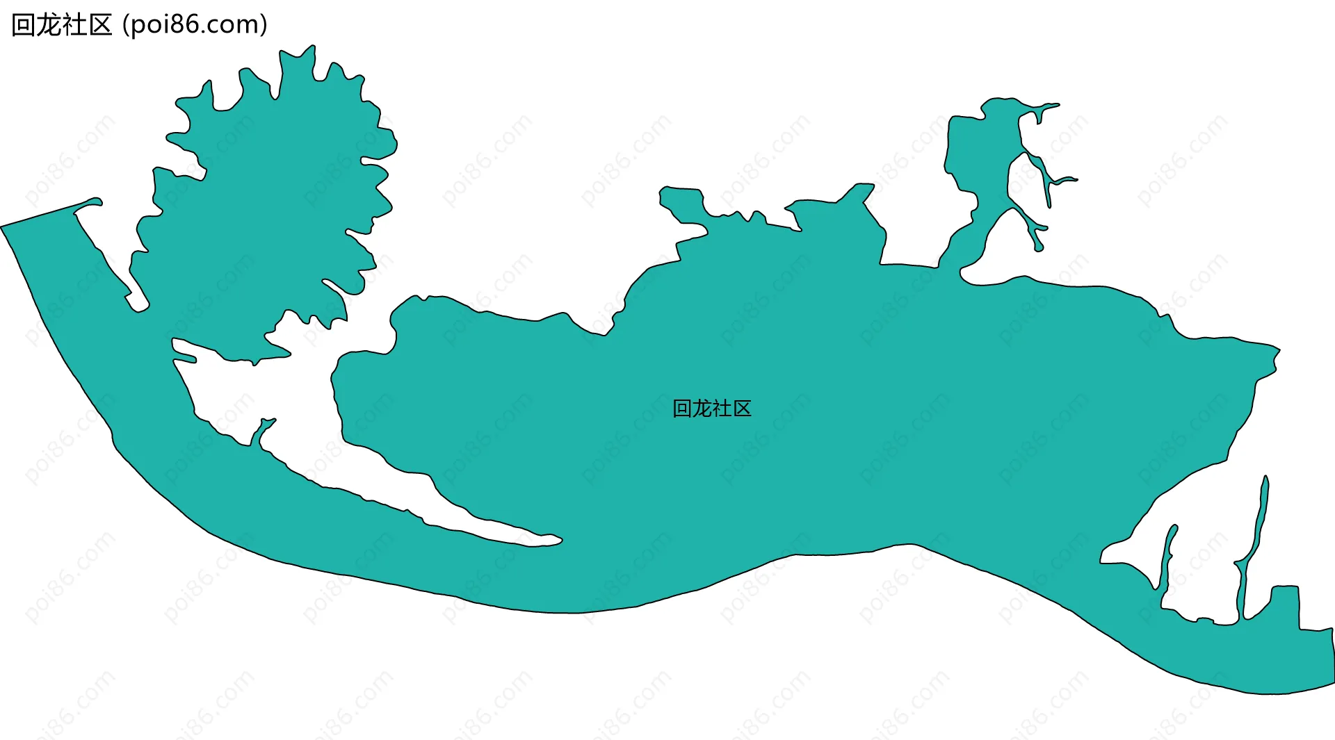 回龙社区边界地图