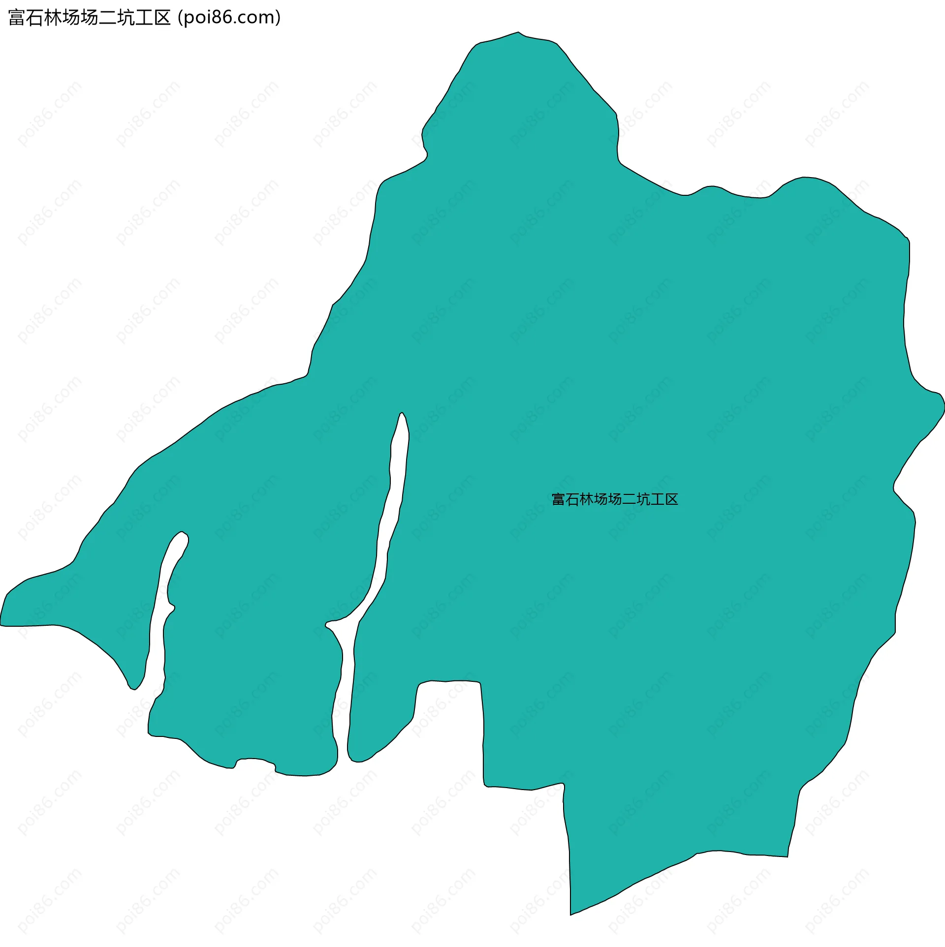 富石林场场二坑工区边界地图