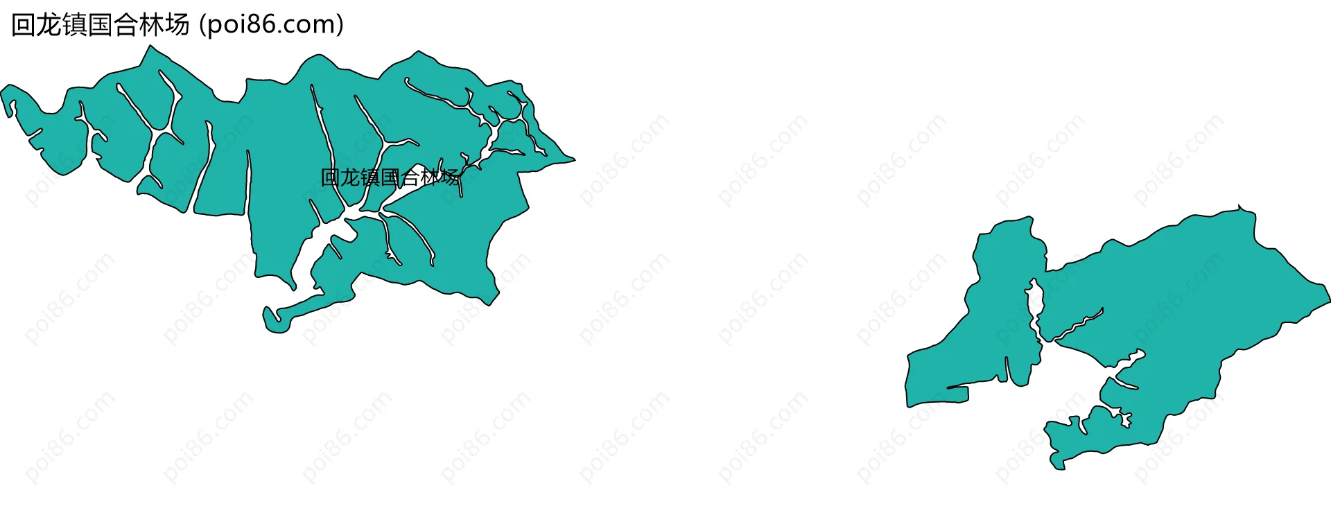 回龙镇国合林场边界地图
