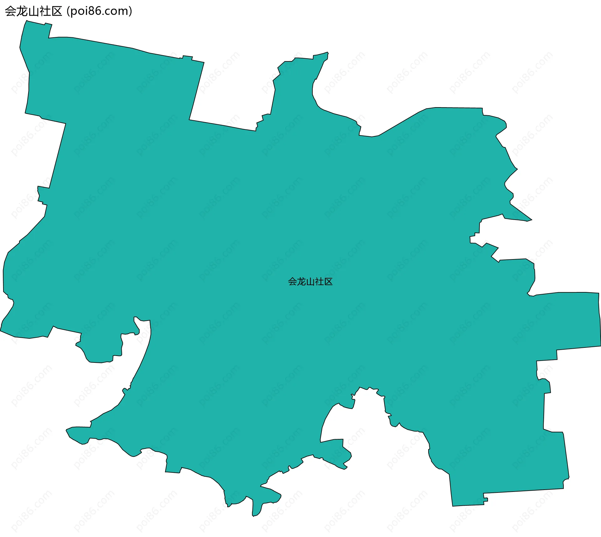 会龙山社区边界地图