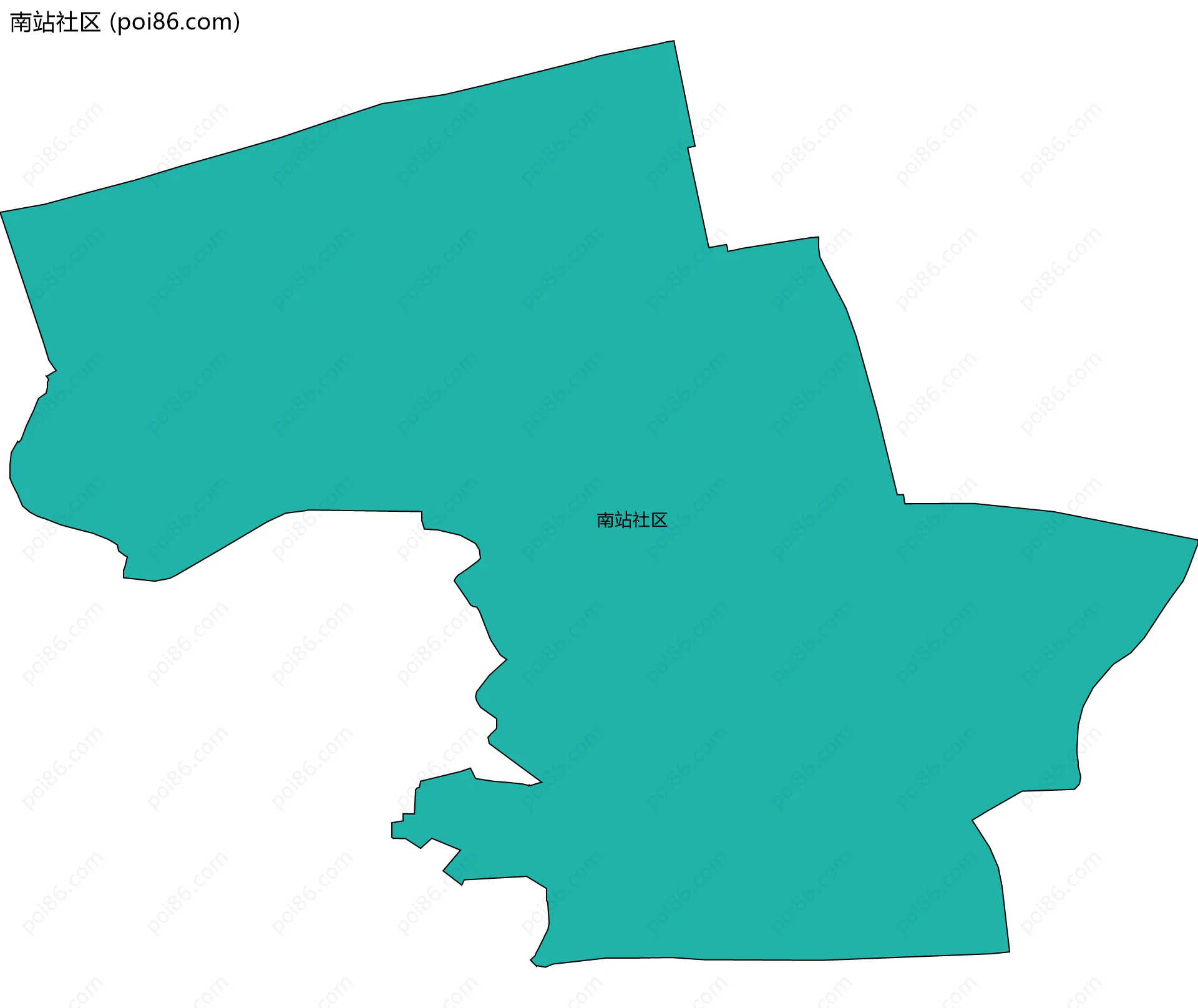 南站社区边界地图