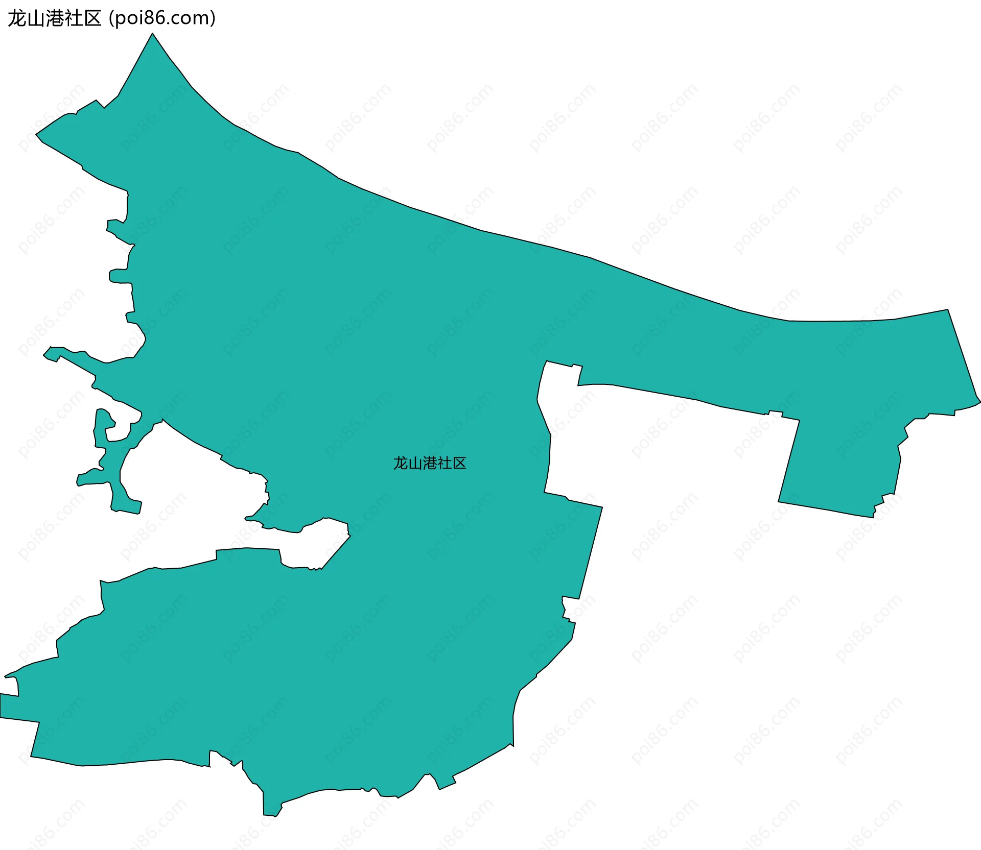 龙山港社区边界地图