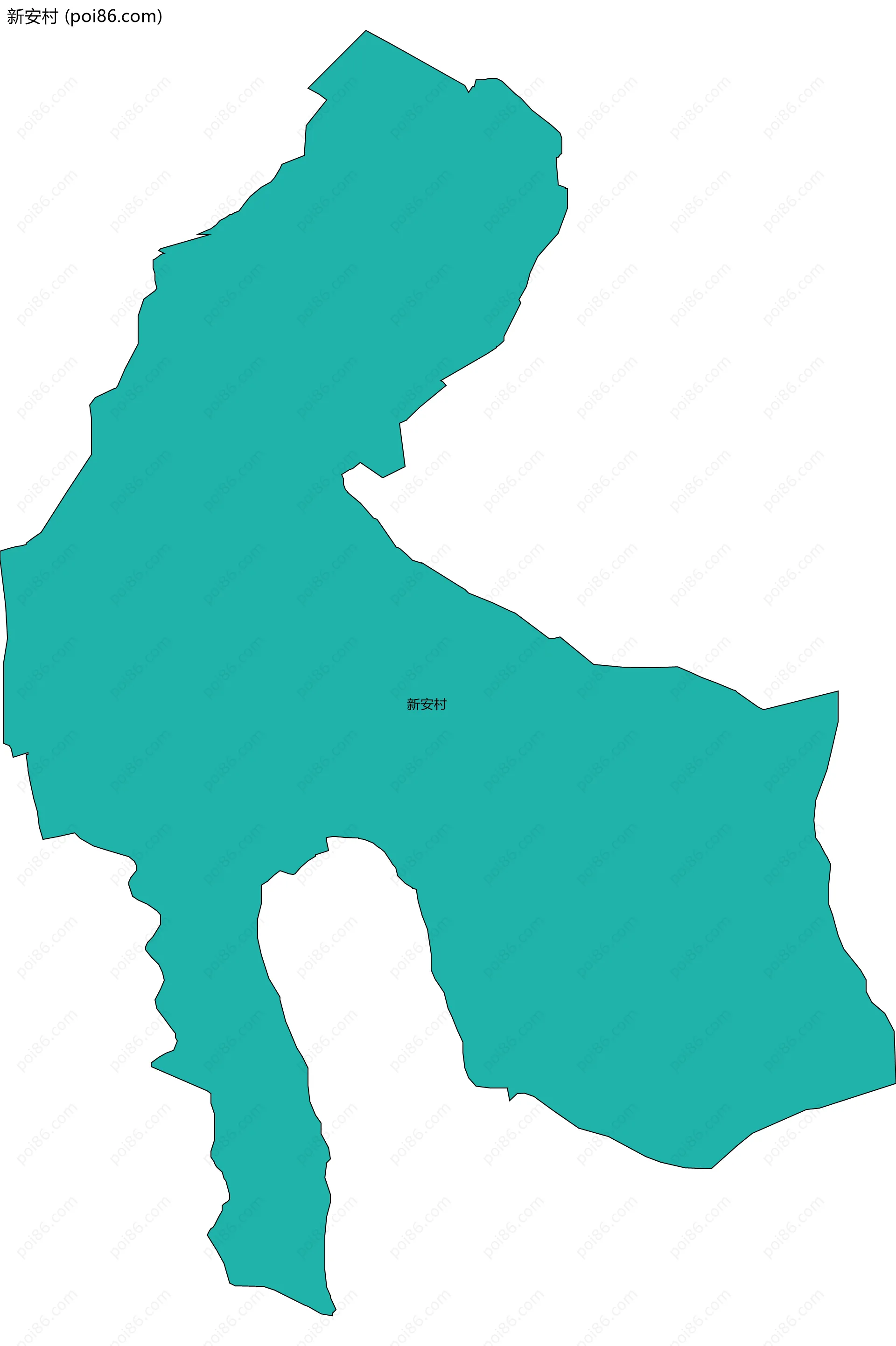新安村边界地图