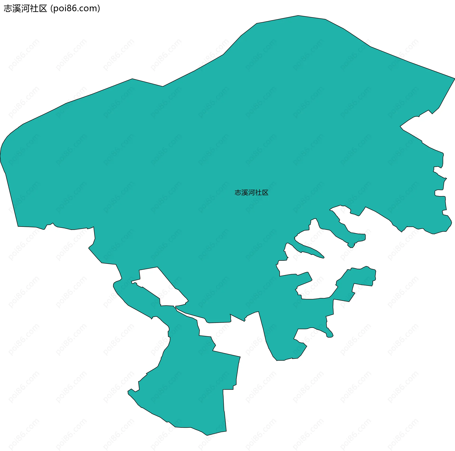 志溪河社区边界地图