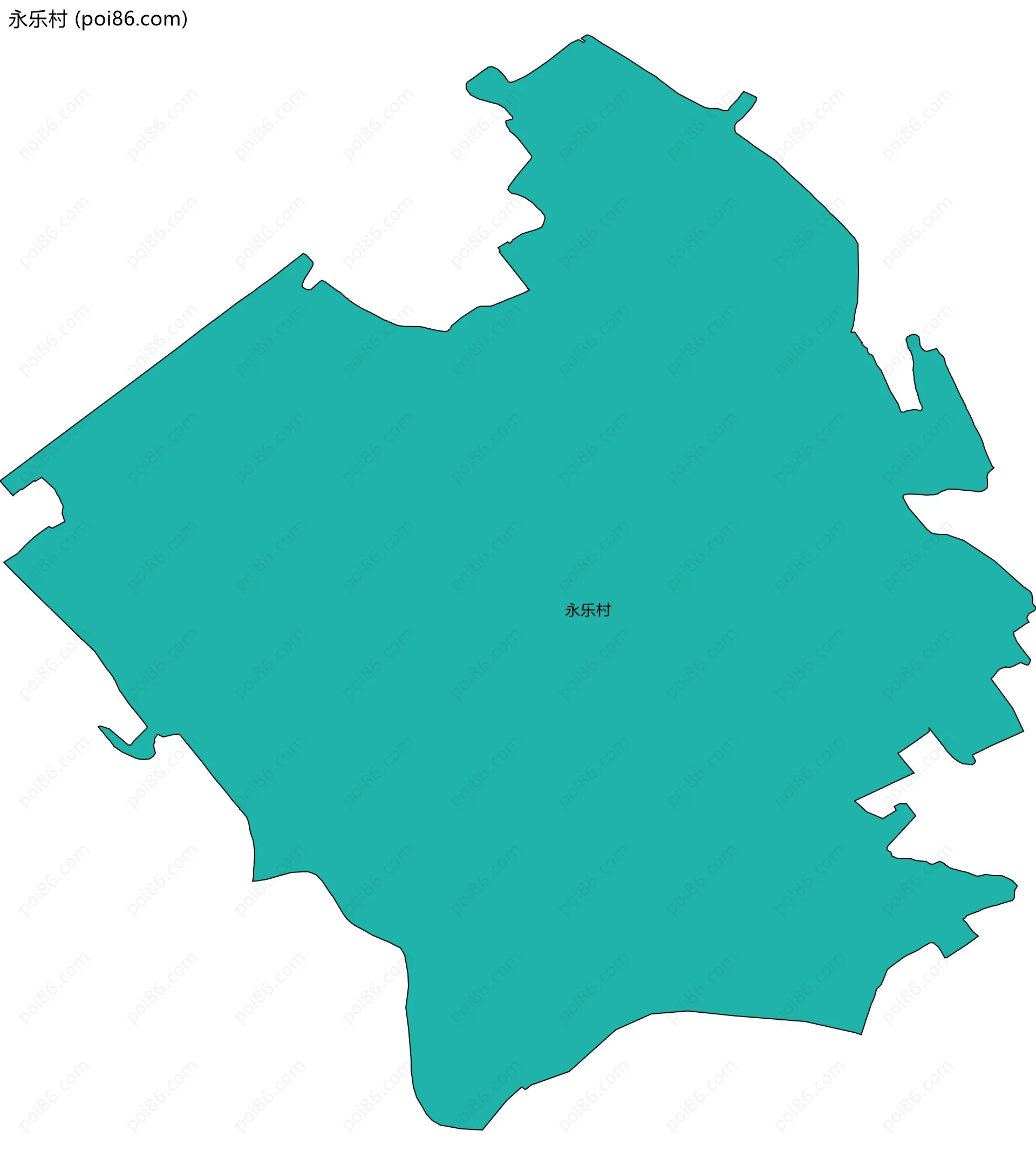 永乐村边界地图