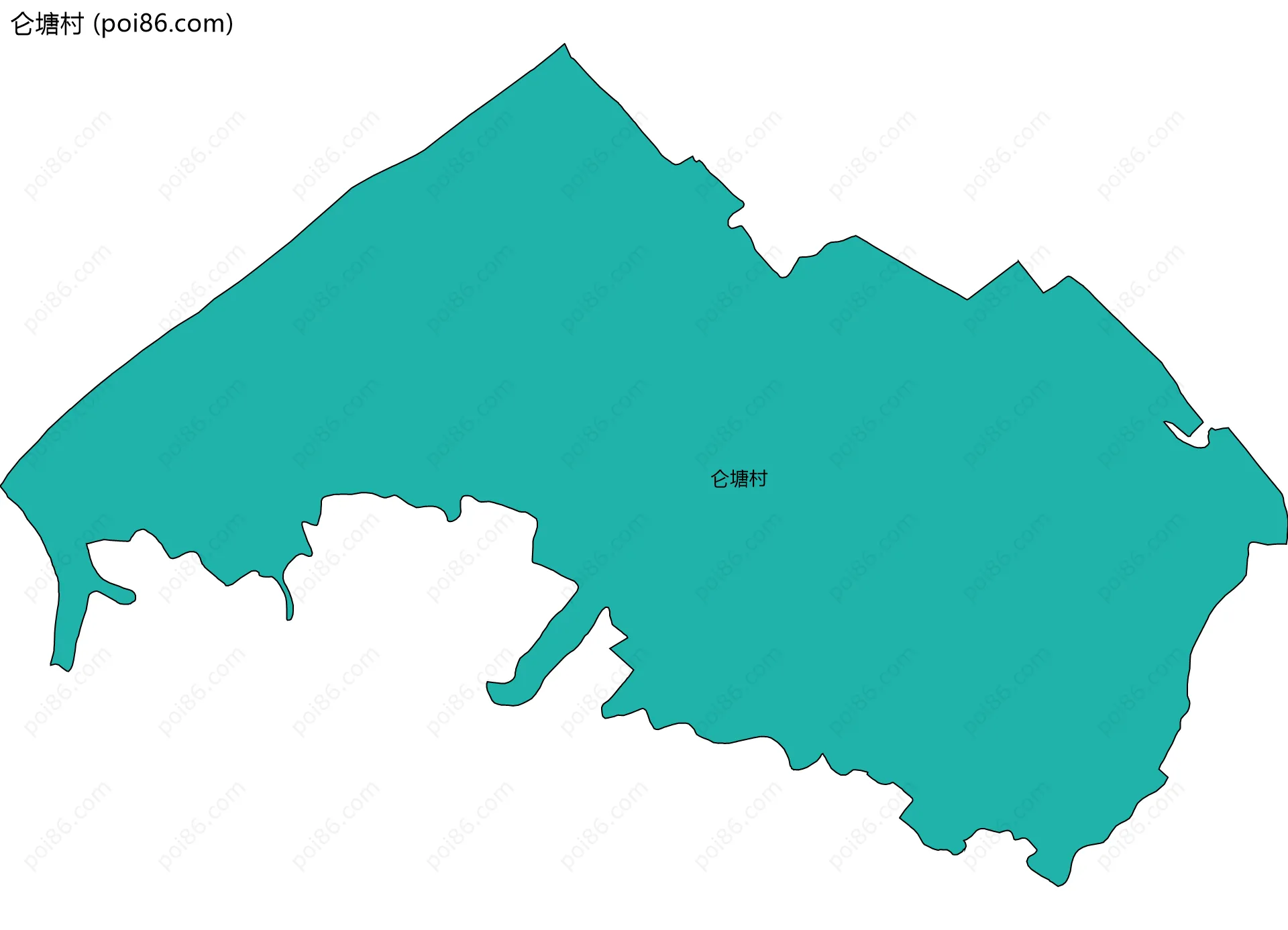 仑塘村边界地图