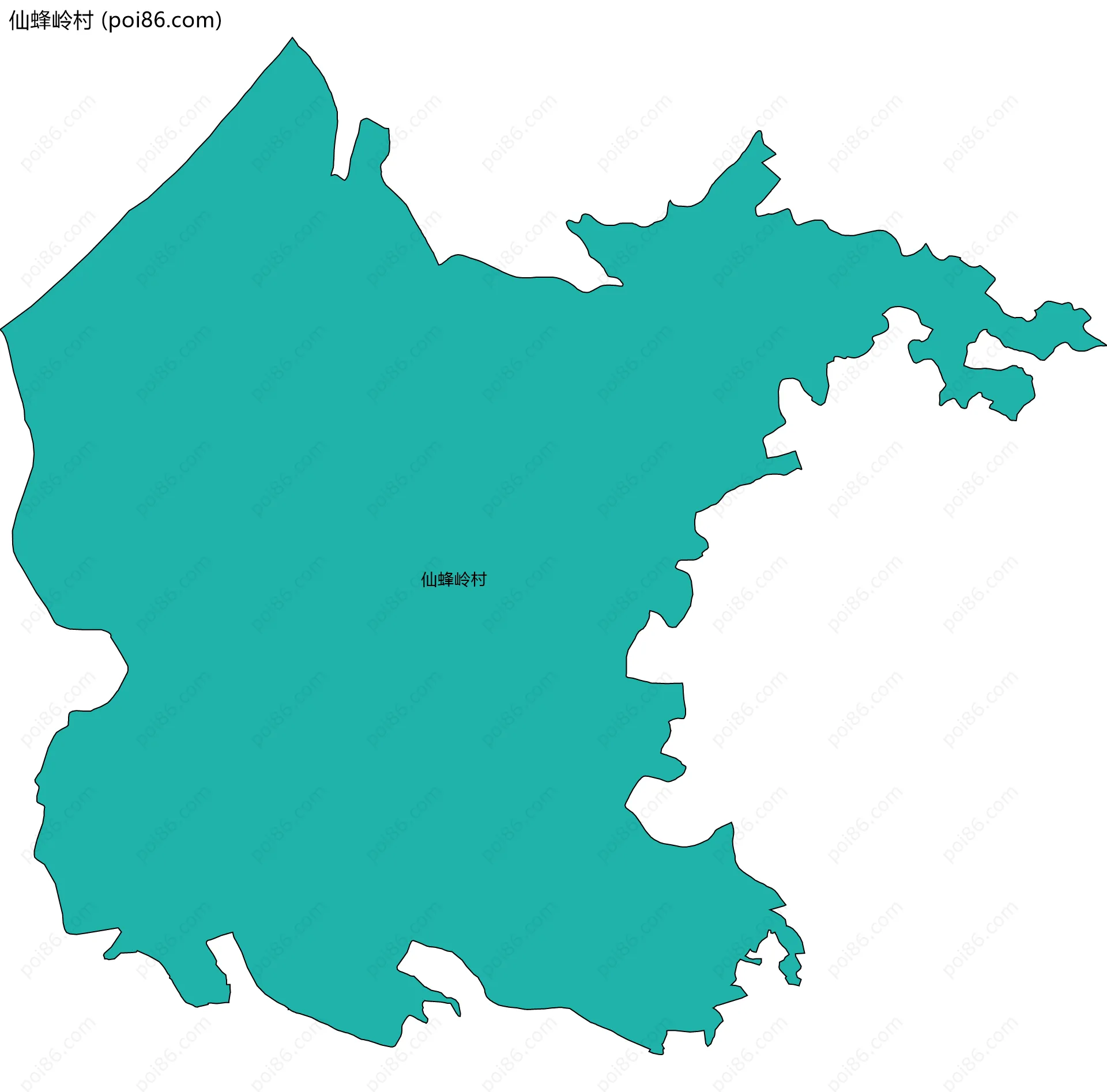 仙蜂岭村边界地图