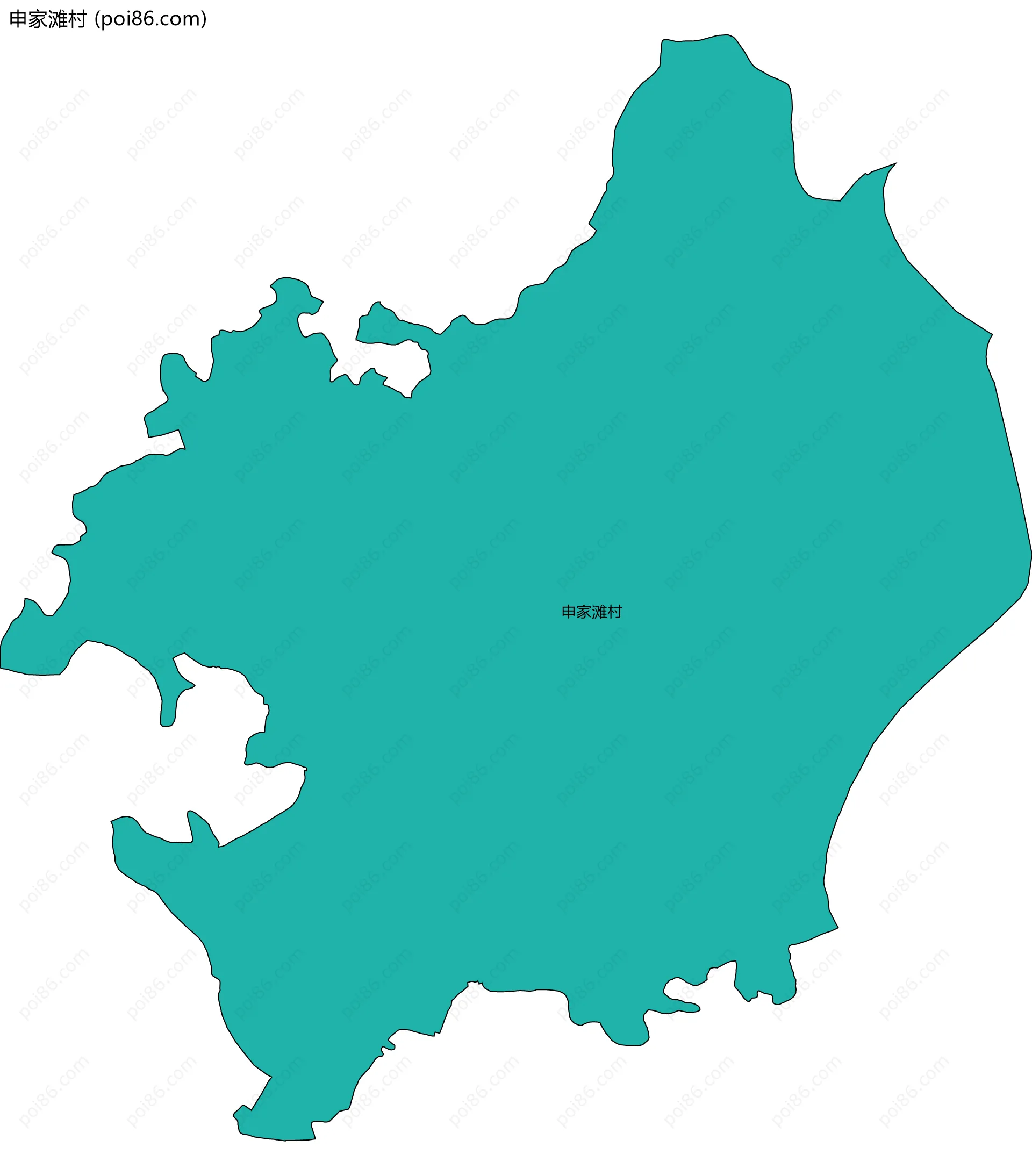 申家滩村边界地图