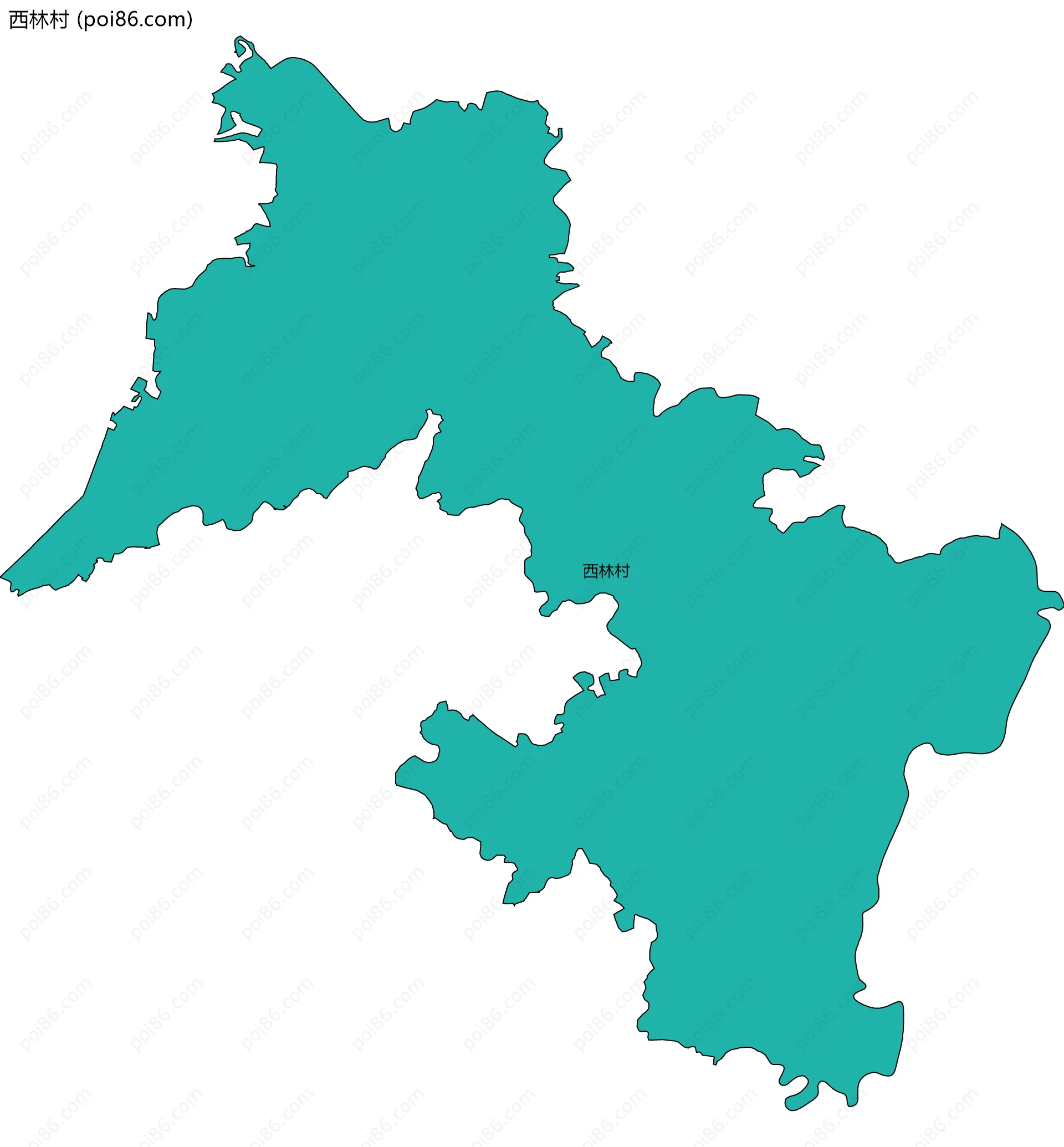 西林村边界地图