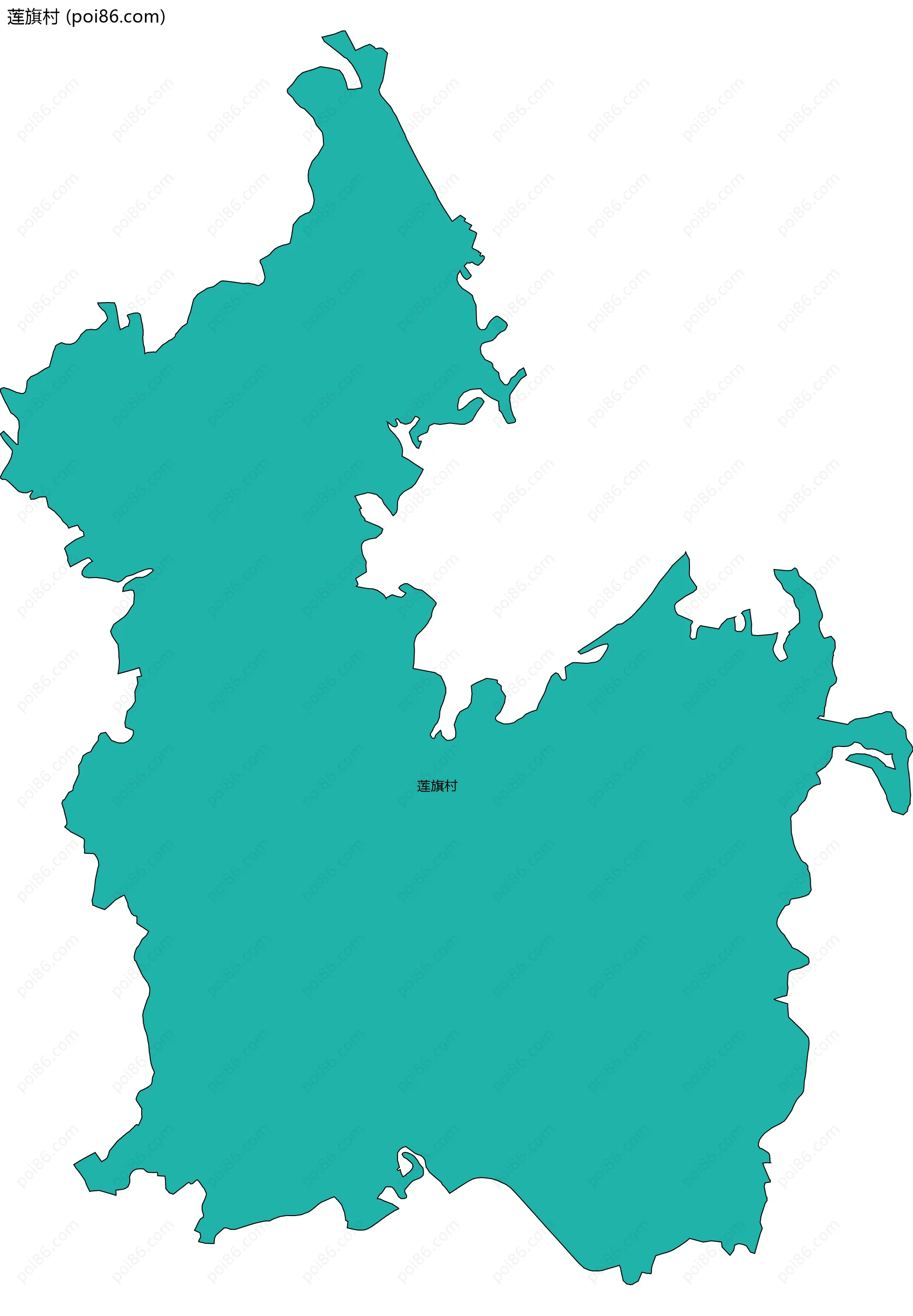 莲旗村边界地图