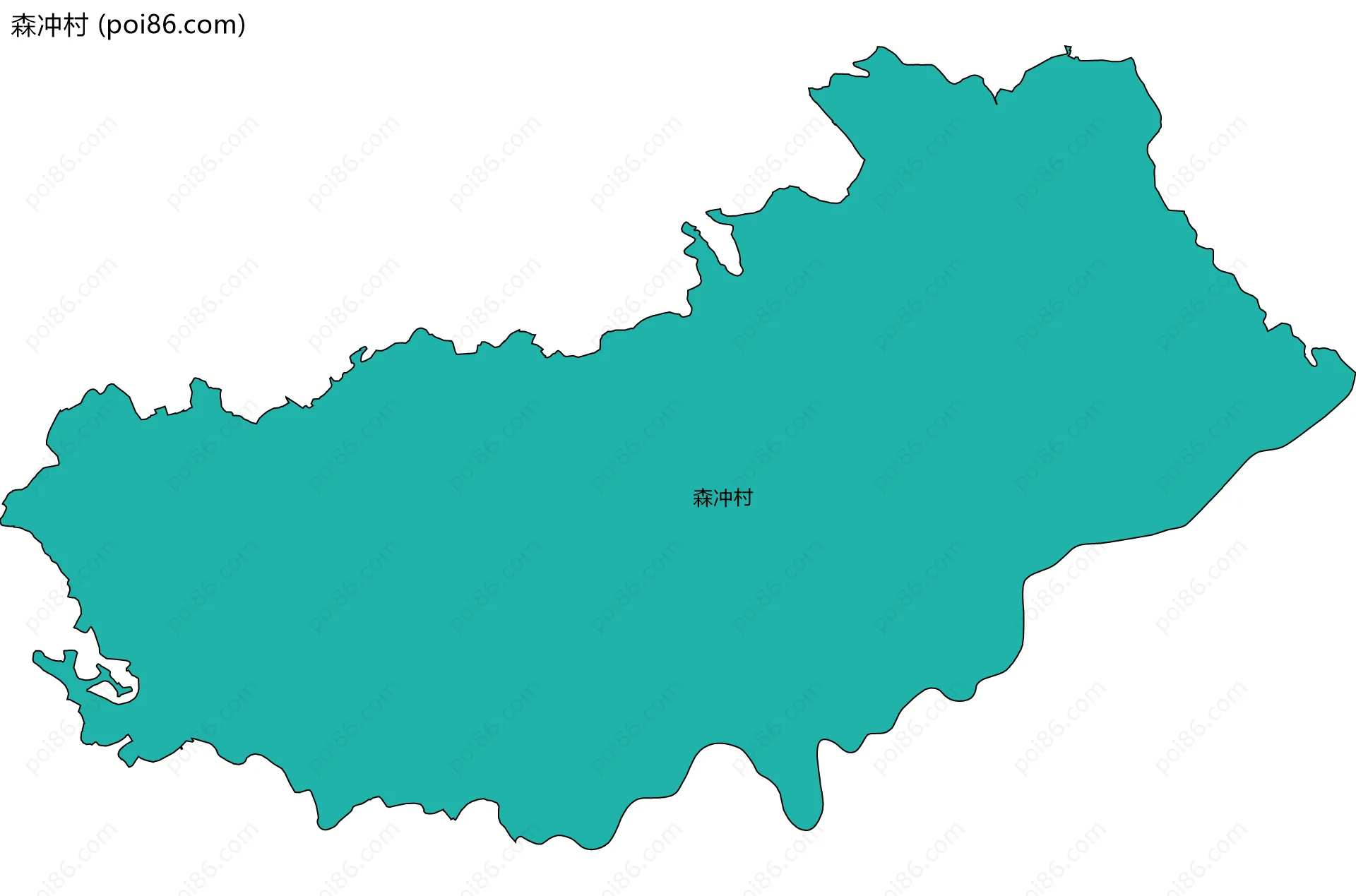 森冲村边界地图