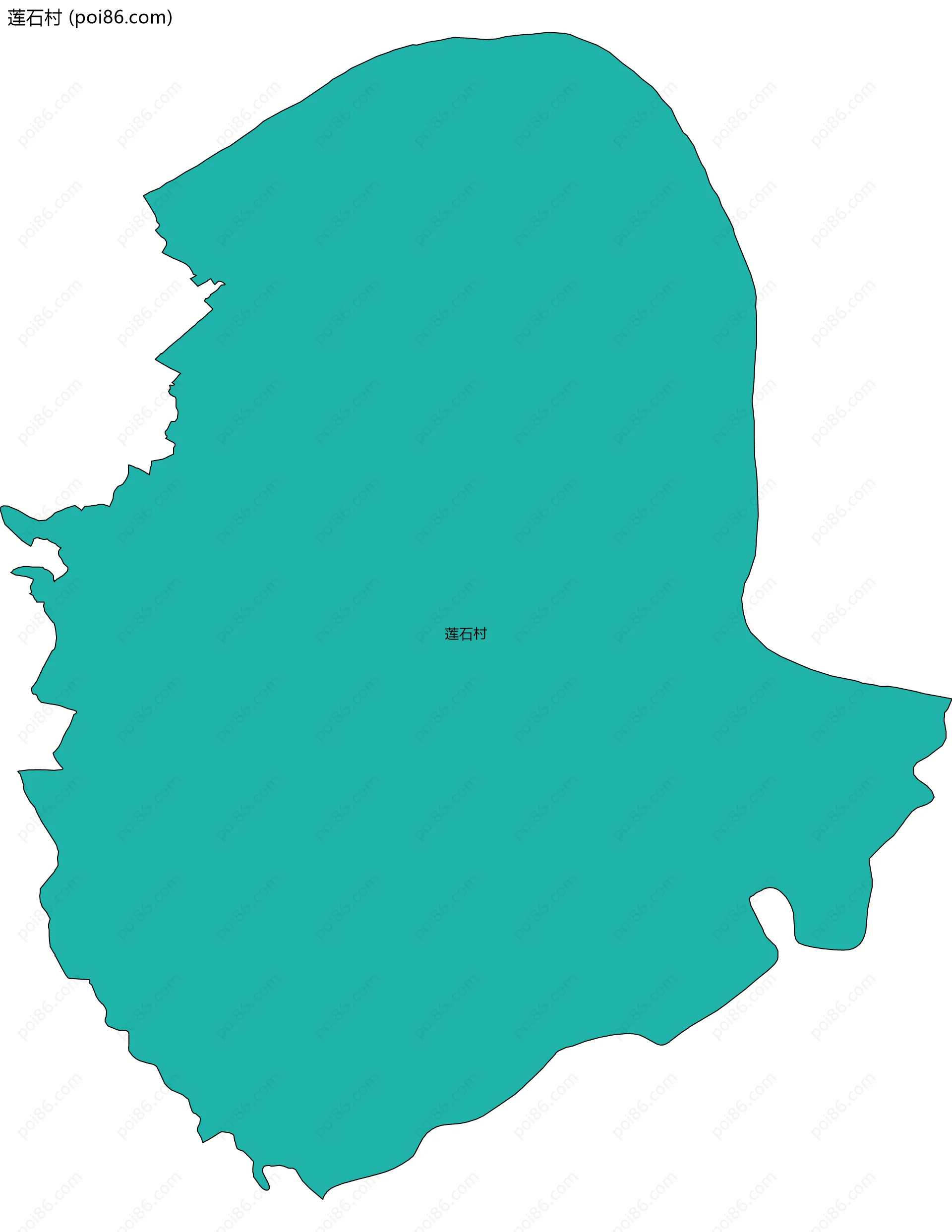 莲石村边界地图