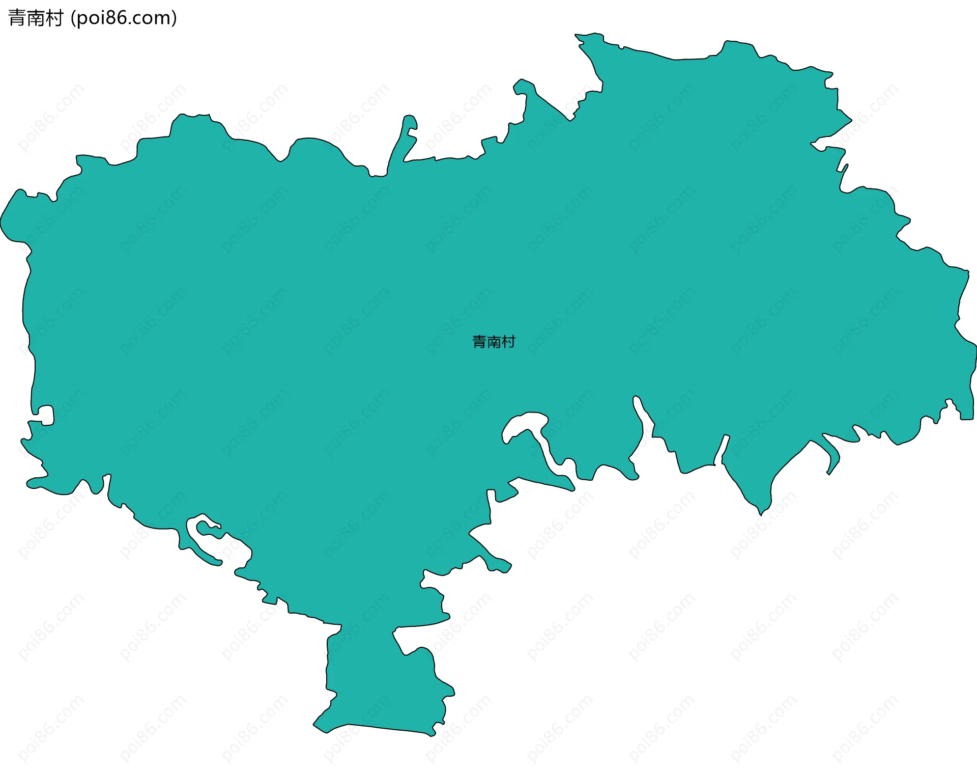 青南村边界地图