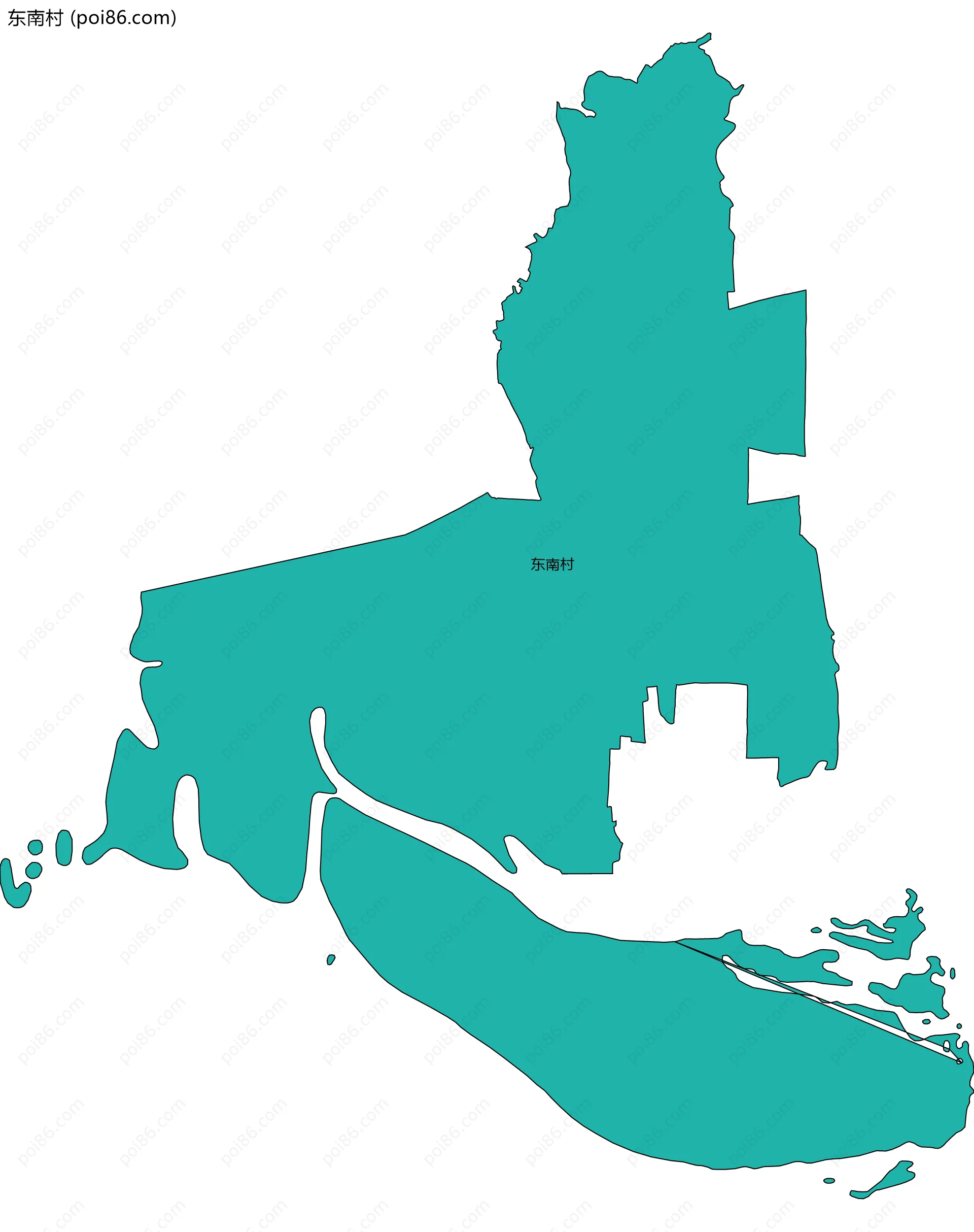 东南村边界地图