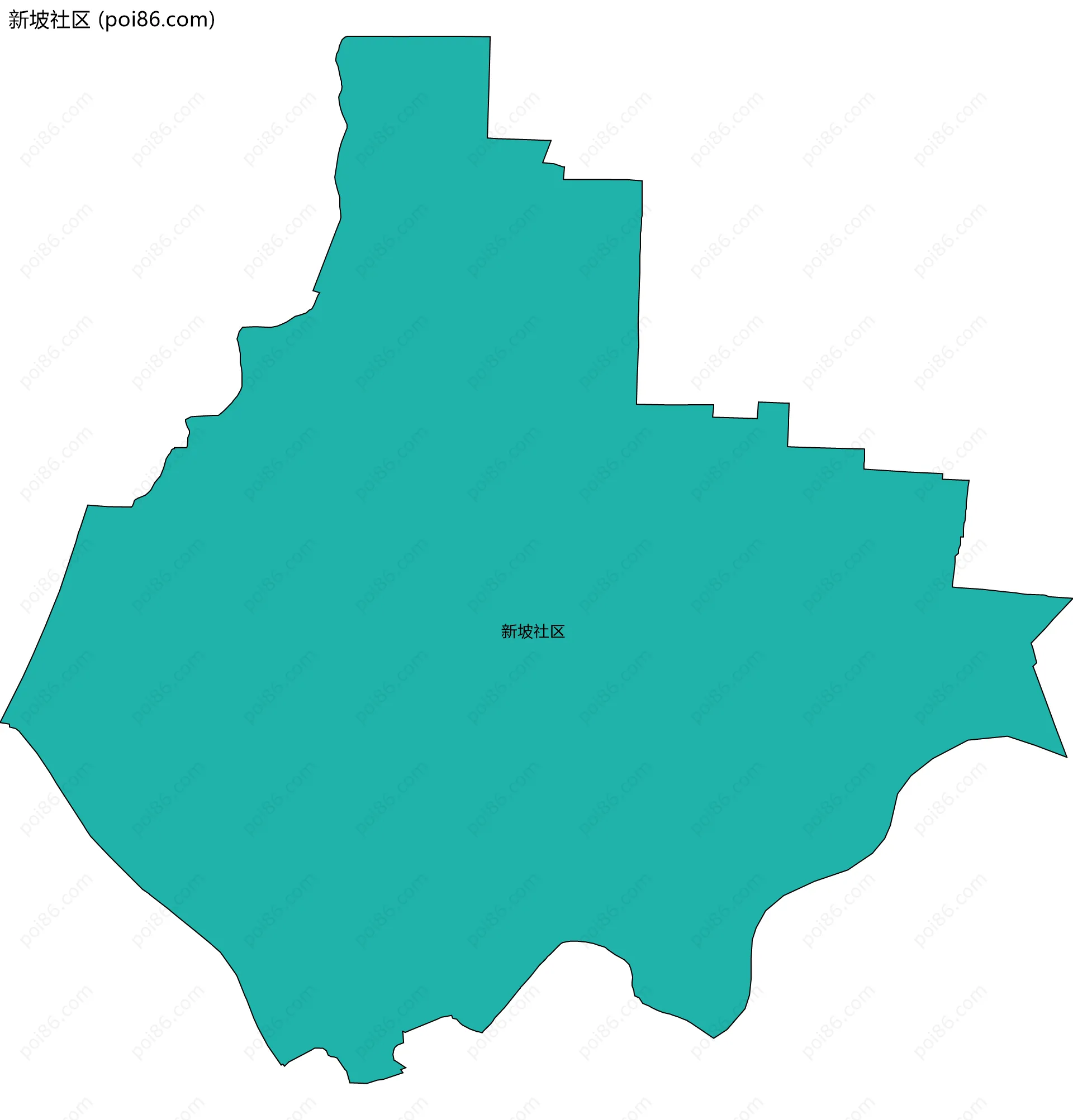 新坡社区边界地图