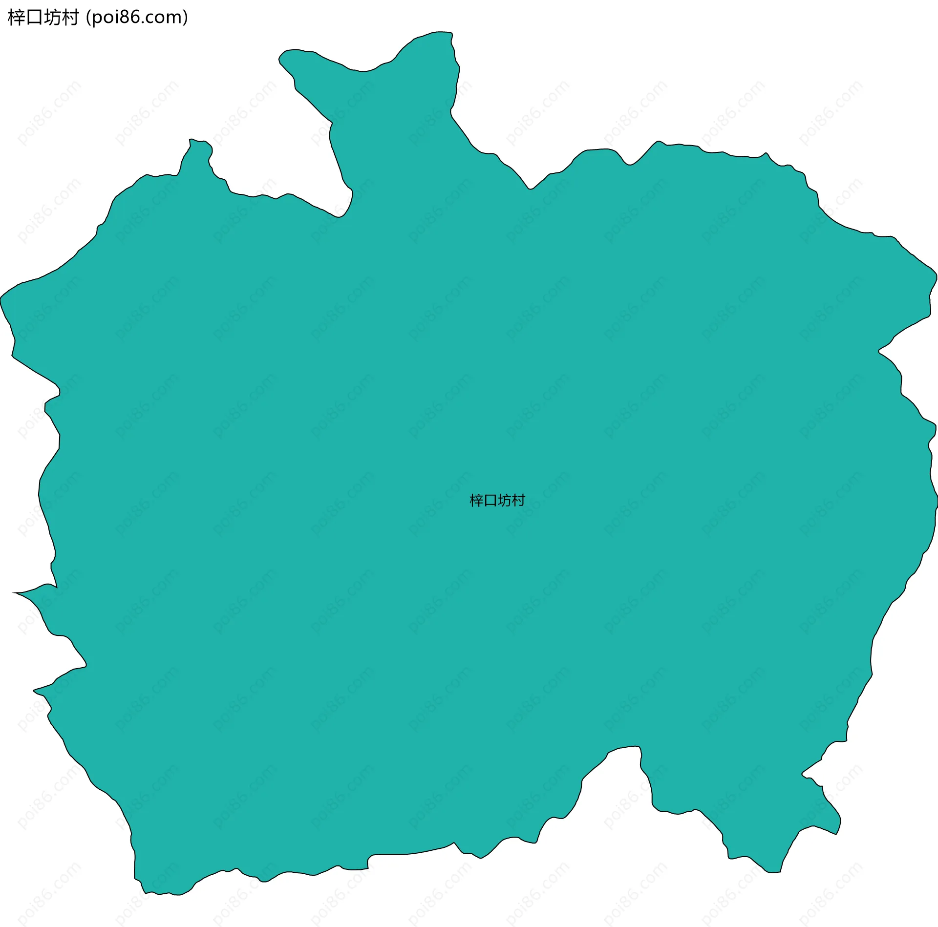 梓口坊村边界地图