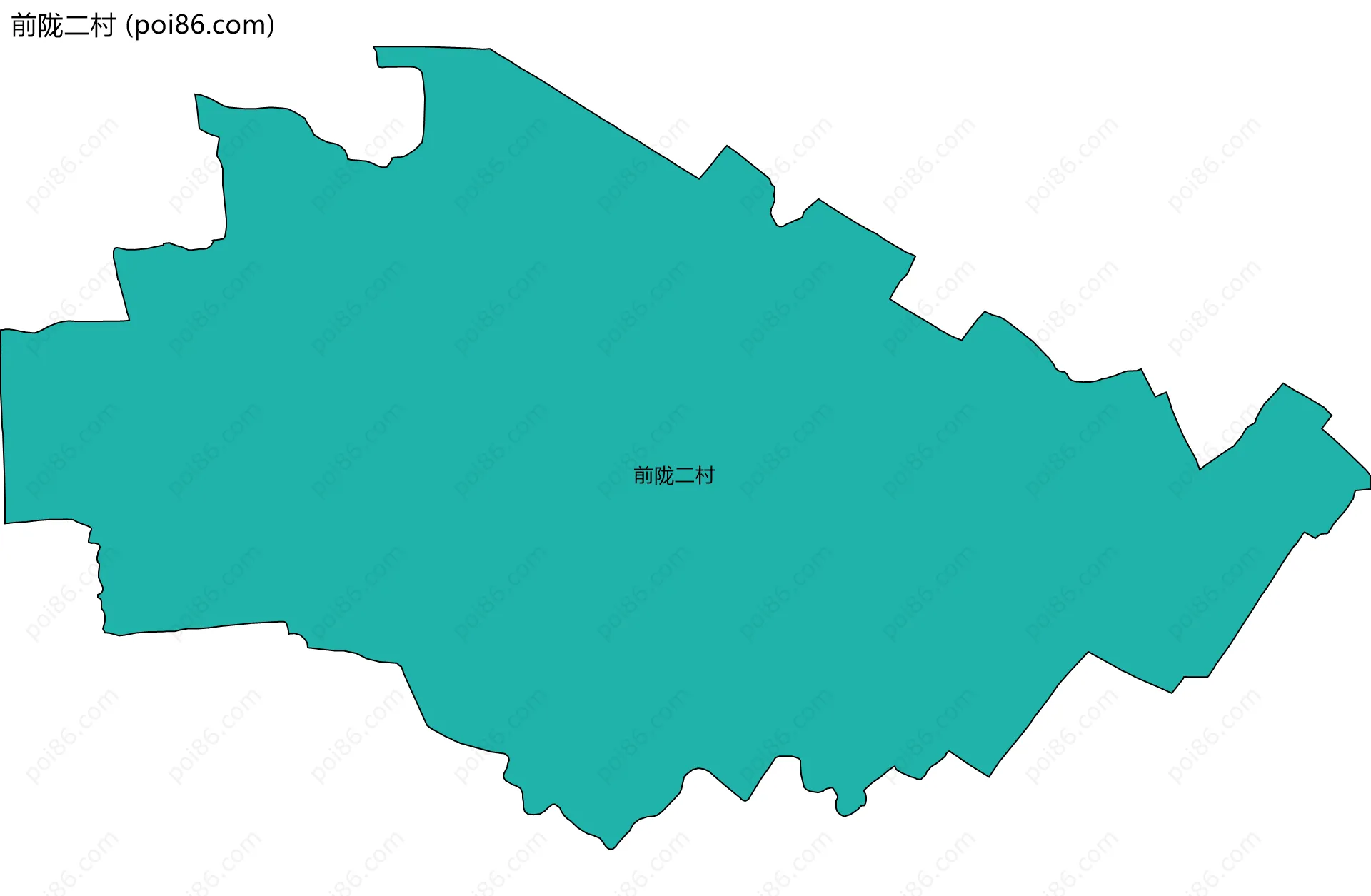 前陇二村边界地图
